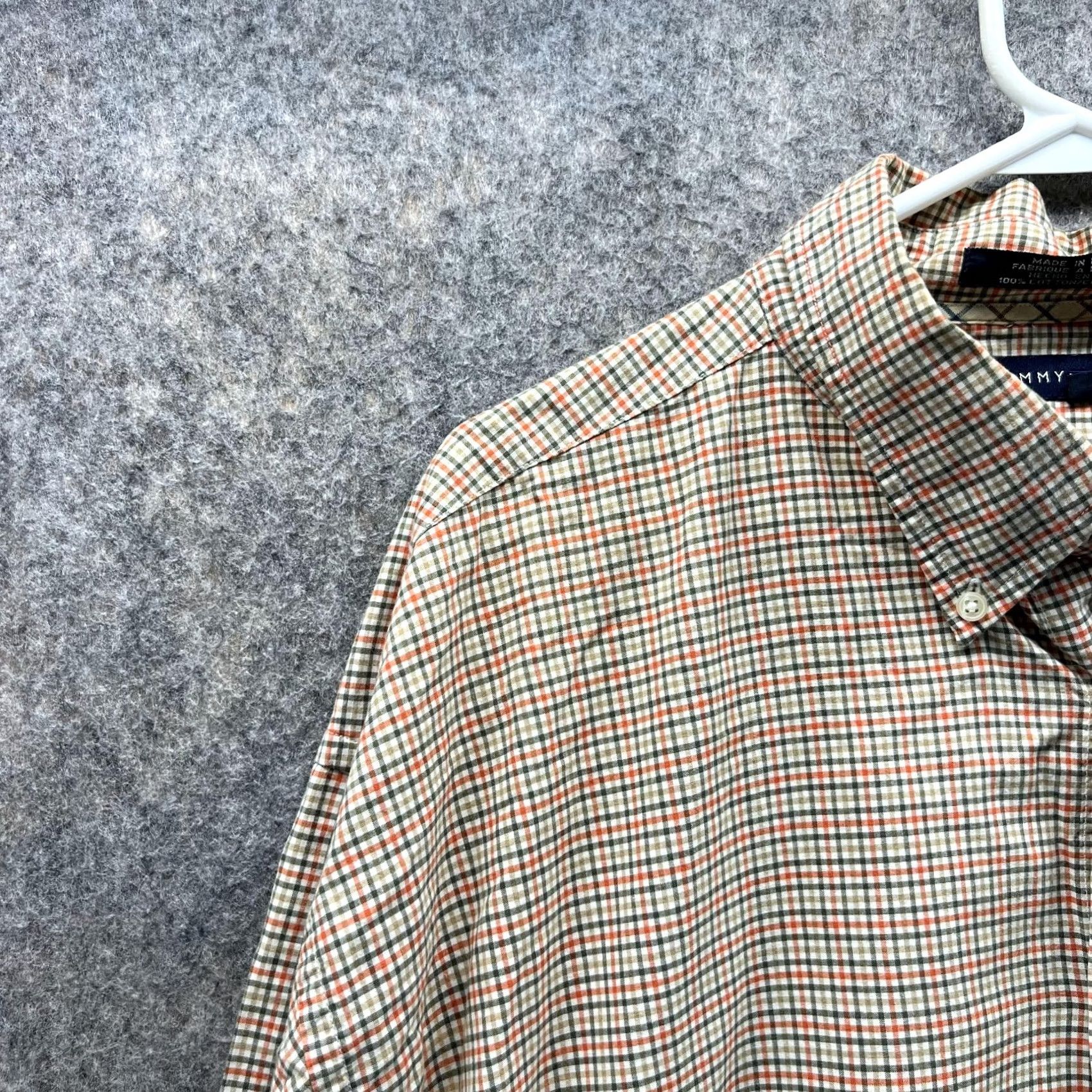 Tommy Hilfiger VINTAGE Tommy Hilfiger Shirt Men XXL Orange Green Button Down Preppy Gingham 90s Shirt Mens XXL Orange Green Button-Down Gingham 90s Size US XXL / EU 58 / 5 - 3 Thumbnail