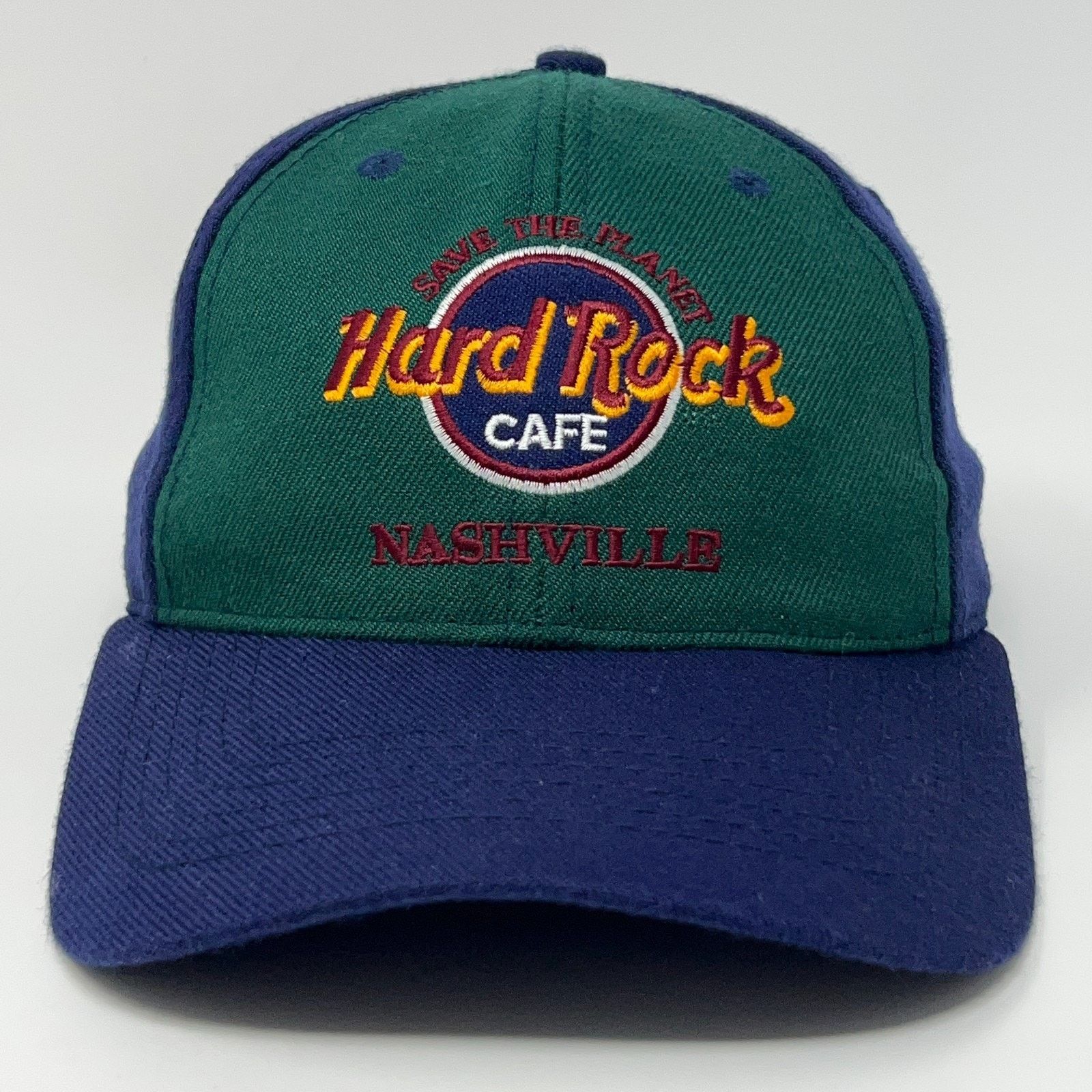 Hard Rock Cafe Vintage 90s Hard Rock Cafe Nashville Hat Baseball Cap Blue Size ONE SIZE - 1 Thumbnail