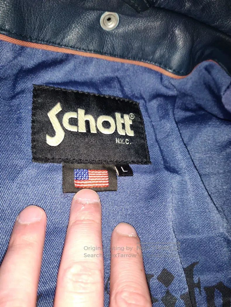 Schott Schott Motorcycle leather jacket lambskin Size US L / EU 52-54 / 3 - 4 Thumbnail