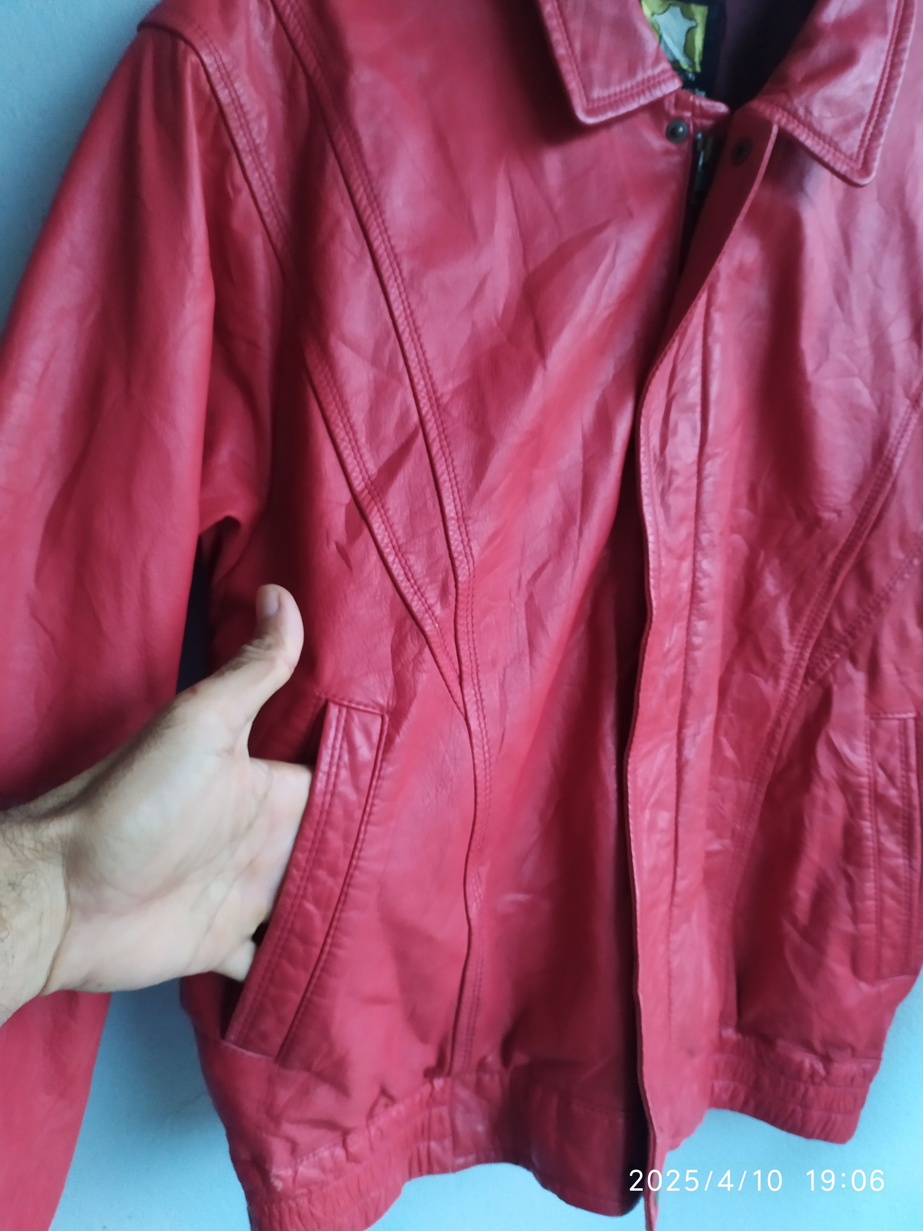 Japanese Brand Vintage Japanese Red Leather Jacket Size US M / EU 48-50 / 2 - 3 Thumbnail
