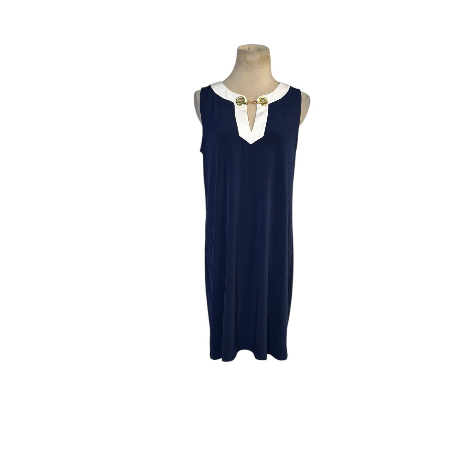 Michael Kors Michael Kors gold-tone chain collar accent dress size Medium Size M / US 6-8 / IT 42-44 - 19 Thumbnail