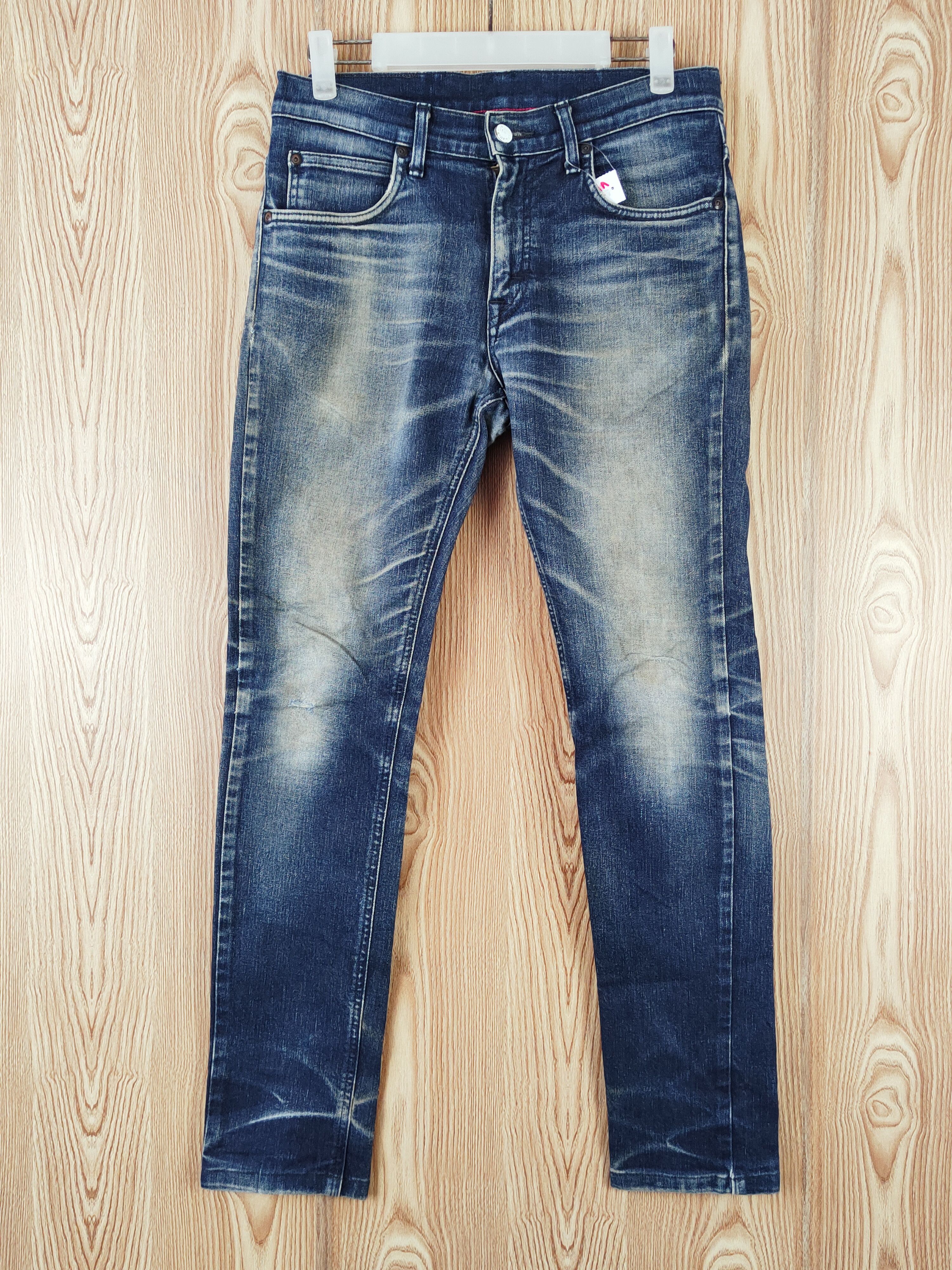 Japanese Brand Lee Dark Blue Distressed Ripped Jeans #W795 Size US 29 - 1 Thumbnail