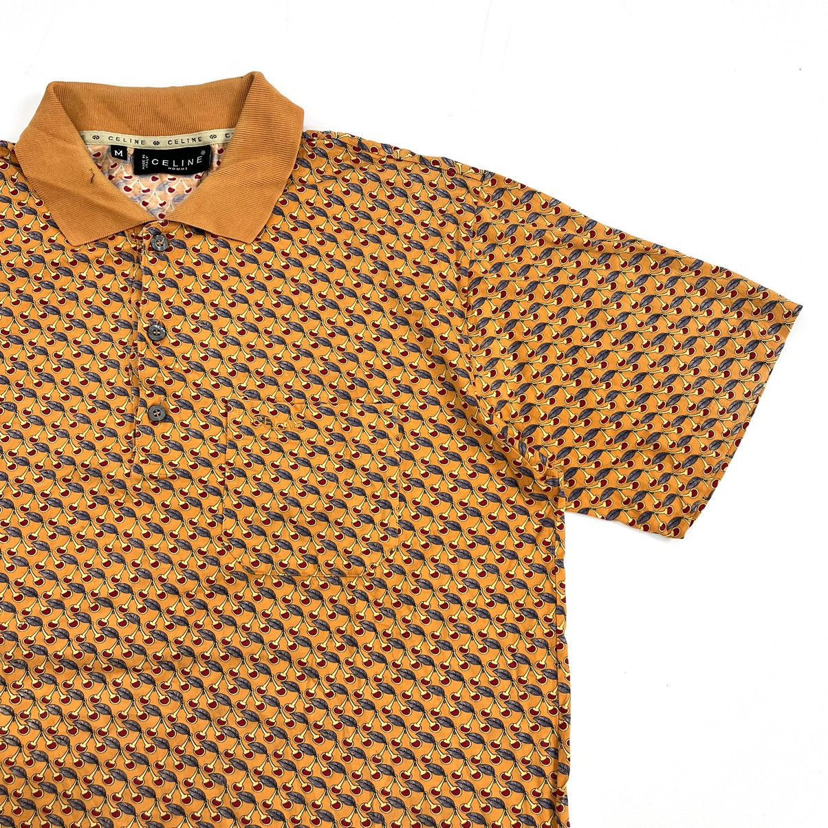 Celine × Vintage Vintage Celine Paris Homme Monogram Full Print Polo Shirt Size US M / EU 48-50 / 2 - 4 Thumbnail