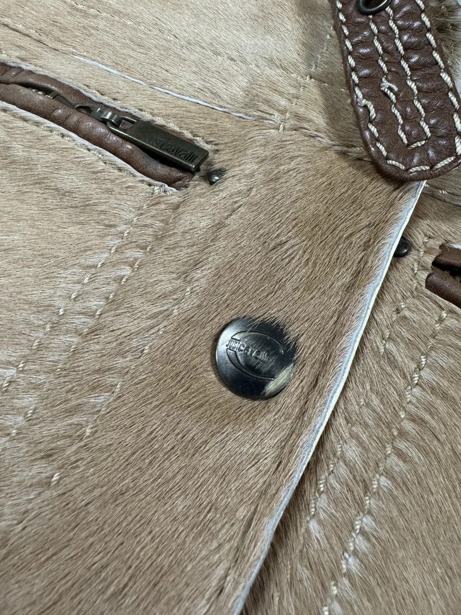 Roberto Cavalli SS2008 Cavalli Beige Hybrid Pony Hair Leather Jacket Size S / US 4 / IT 40 - 6 Thumbnail