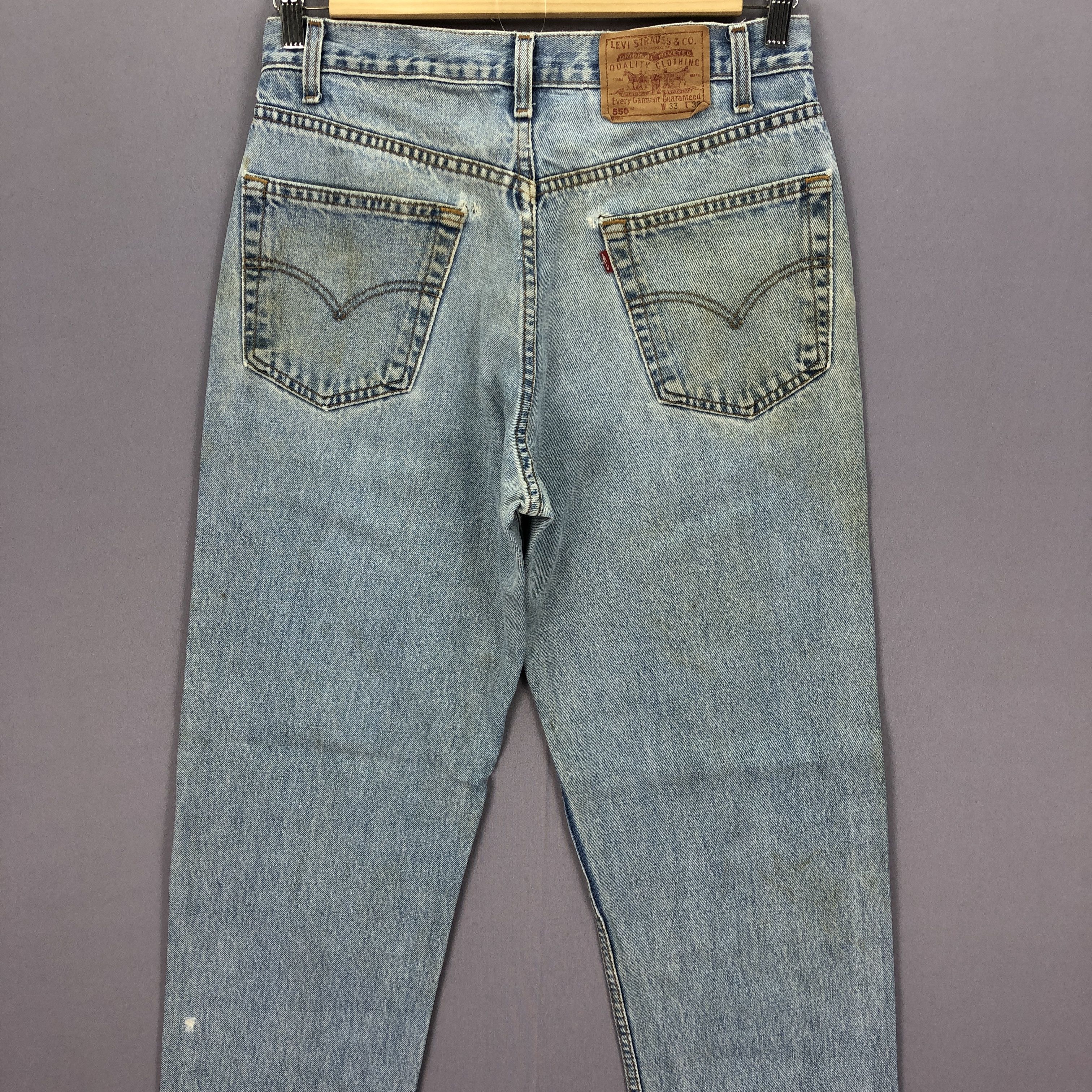 Levi's Vintage Levis 550 Stonewash Jeans Levi's Mud Faded Denim Size US 30 / EU 46 - 4 Thumbnail