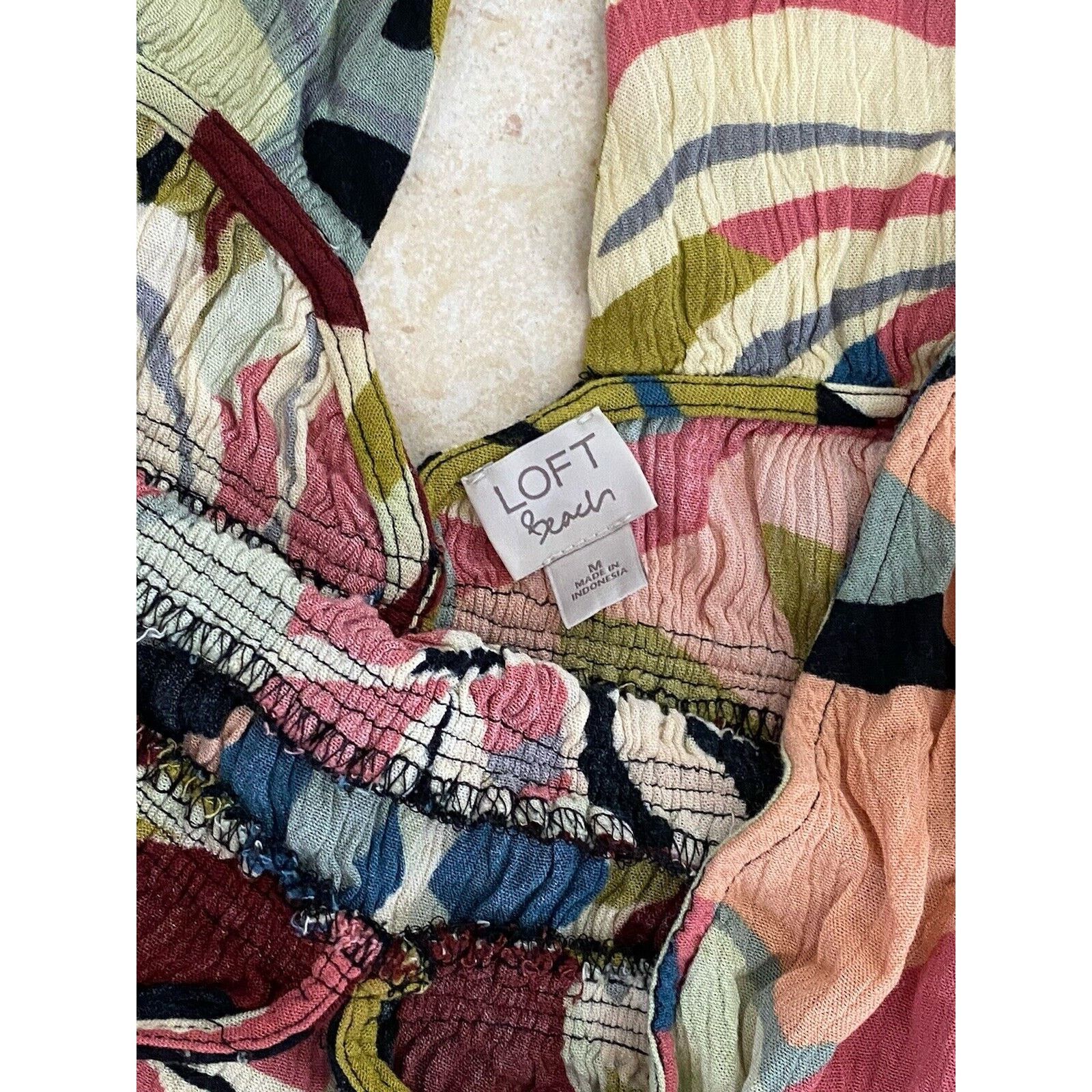 Loft Loft Beach Midi Sundress Tropical Halter Dress M Multicolor Size M / US 6-8 / IT 42-44 - 5 Thumbnail
