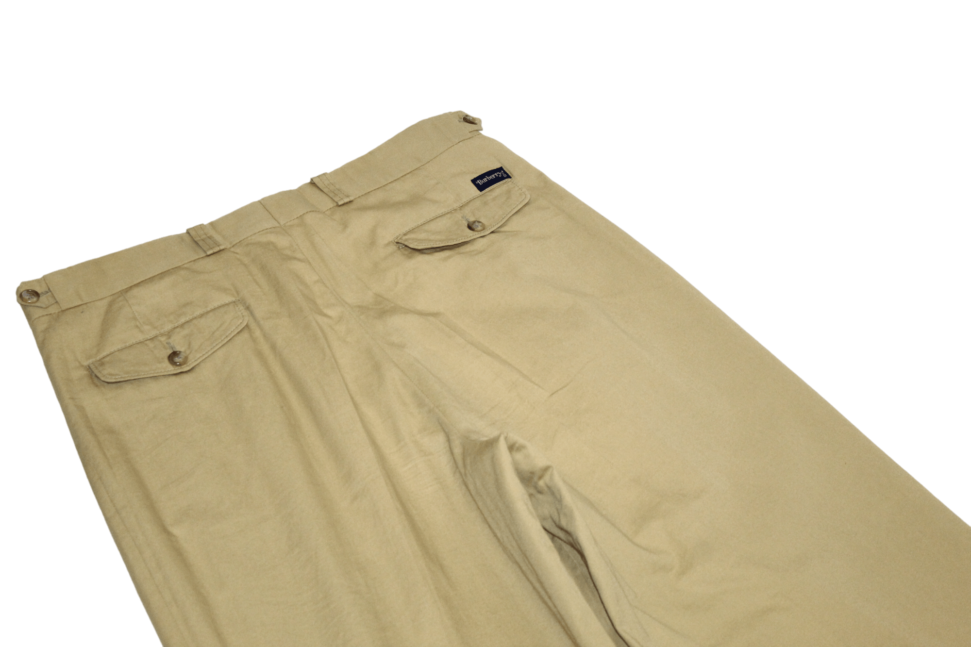 Burberry 🔥RARE 80s Burberrys 5 Pockets Pleated Camel-Cotton Trousers Size US 36 / EU 52 - 7 Thumbnail