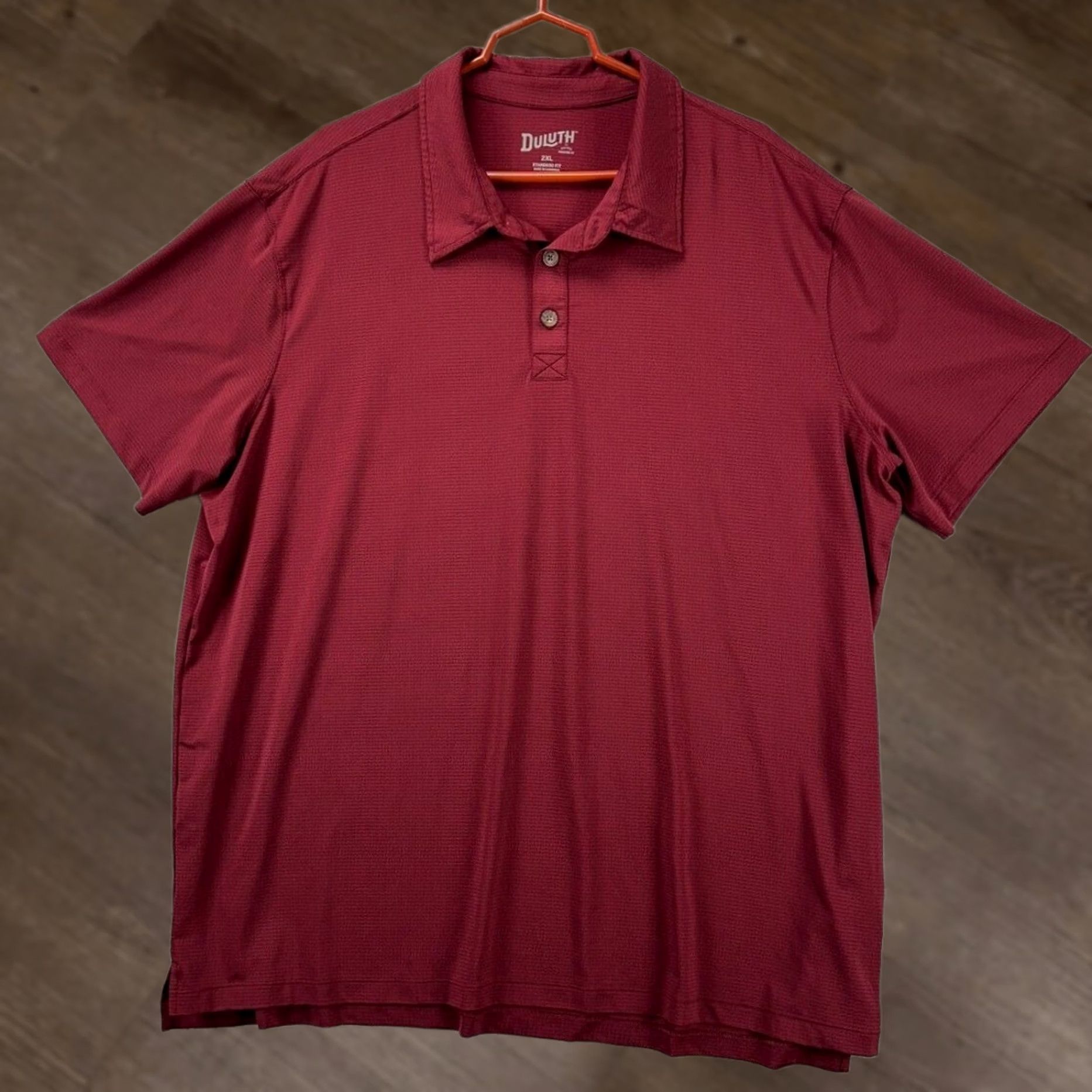Duluth Trading Company Duluth Trading Co. Mens Polo Shirt 2XL Burgundy Standard Fit Short Sleeve Rugby Size US XXL / EU 58 / 5 - 1 Thumbnail