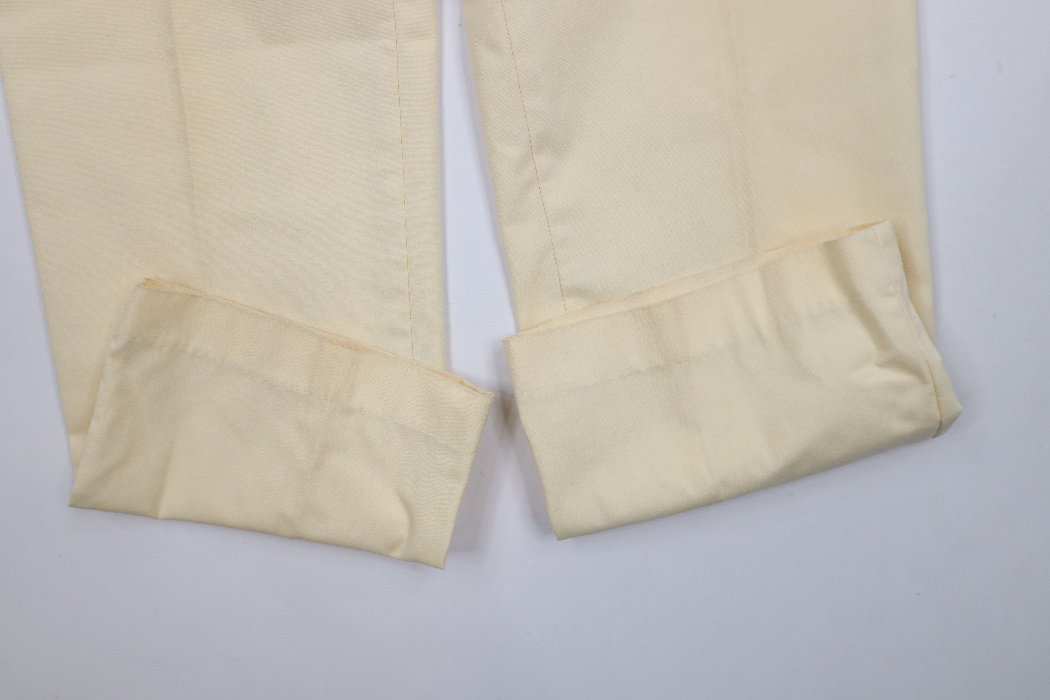 Vintage Vintage 70s Streetwear Flared Wide Leg Chino Pants Yellow Size US 30 / EU 46 - 6 Thumbnail