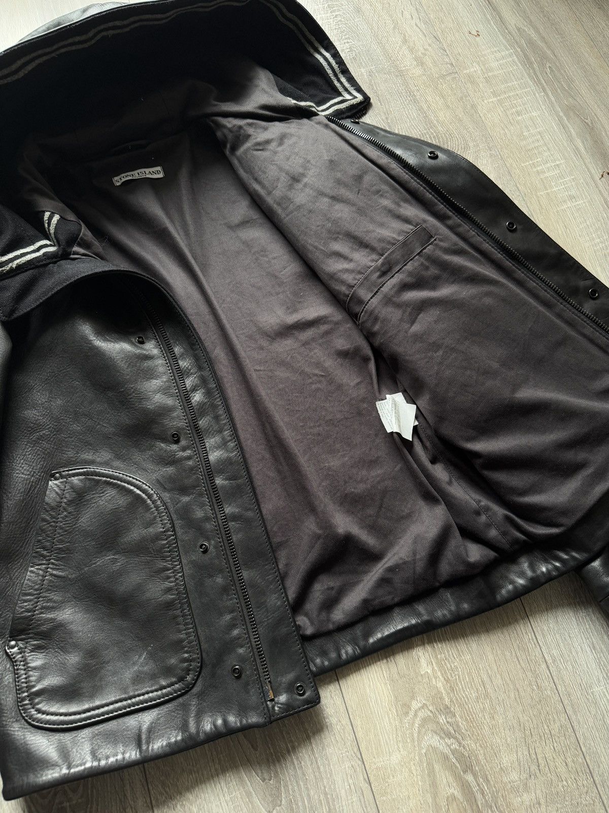 Stone Island Vintage leather jacket stone island x streetwear Size US L / EU 52-54 / 3 - 6 Thumbnail