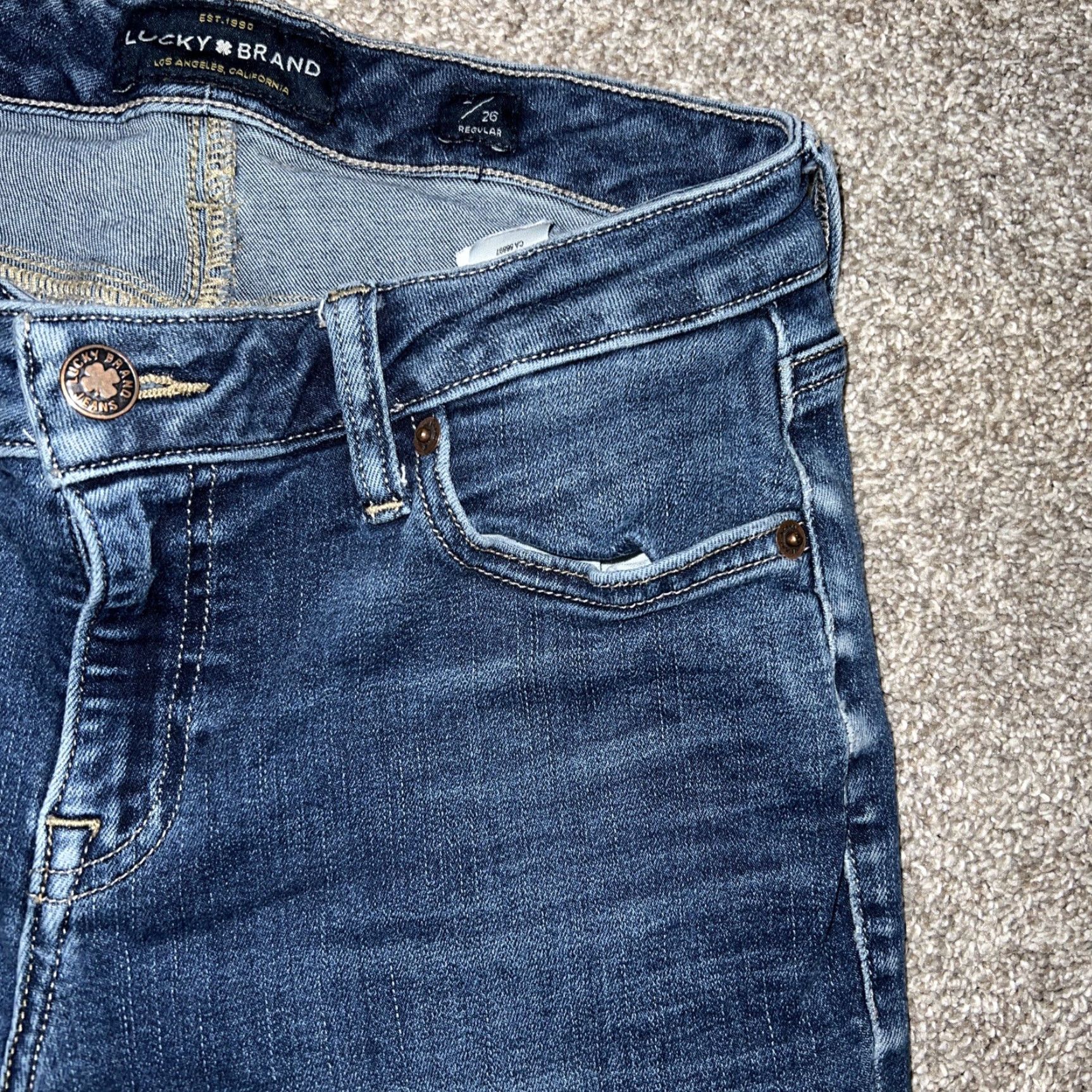 Lucky Brand Lucky Brand Women's Jeans Straight Leg Regular Size 2 Blue Classic 2000s Size 26" / US 2 / IT 38 - 2 Thumbnail