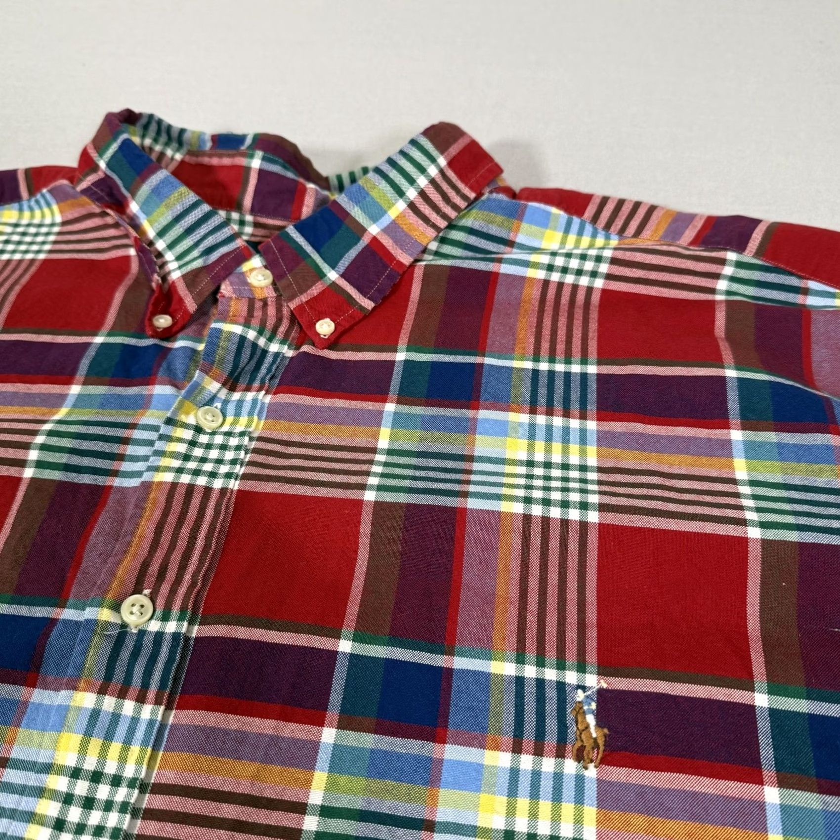 Polo Ralph Lauren Polo Ralph Lauren Shirt Mens 4XB Red Plaid Button Up Size US XXL / EU 58 / 5 - 3 Thumbnail