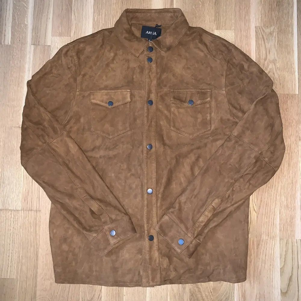 ARMA Arma light Leather Jacket 54 Brown Size US L / EU 52-54 / 3 - 1 Thumbnail