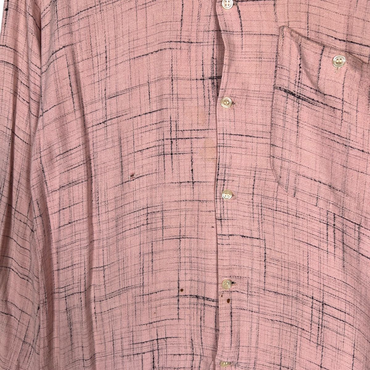 Japanese Brand 90s Vintage Cream Soda Rayon Long Sleeve Button Shirt Size US M / EU 48-50 / 2 - 6 Thumbnail