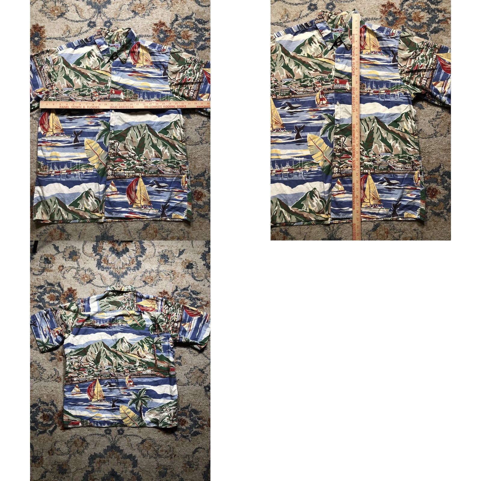 Reyn Spooner Reyn Spooner Shirt Mens L Blue Hawaiian Aloha Sailboats Whales Made Hawaii Button-Up Short Sleeve Size US L / EU 52-54 / 3 - 8 Thumbnail