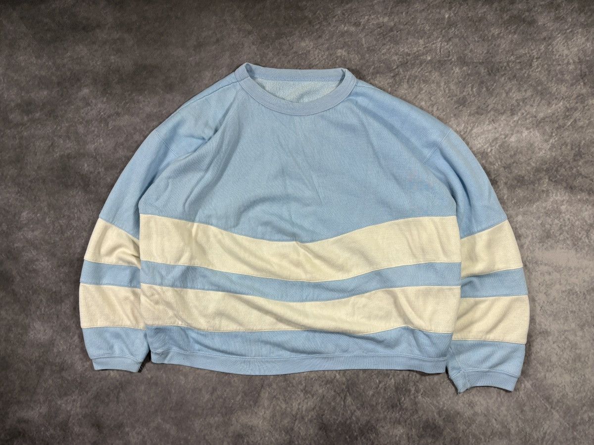 Vintage 80s Vintage Sweatshirt Crewneck Pullover Striped Cropped Size US S / EU 44-46 / 1 - 19 Thumbnail