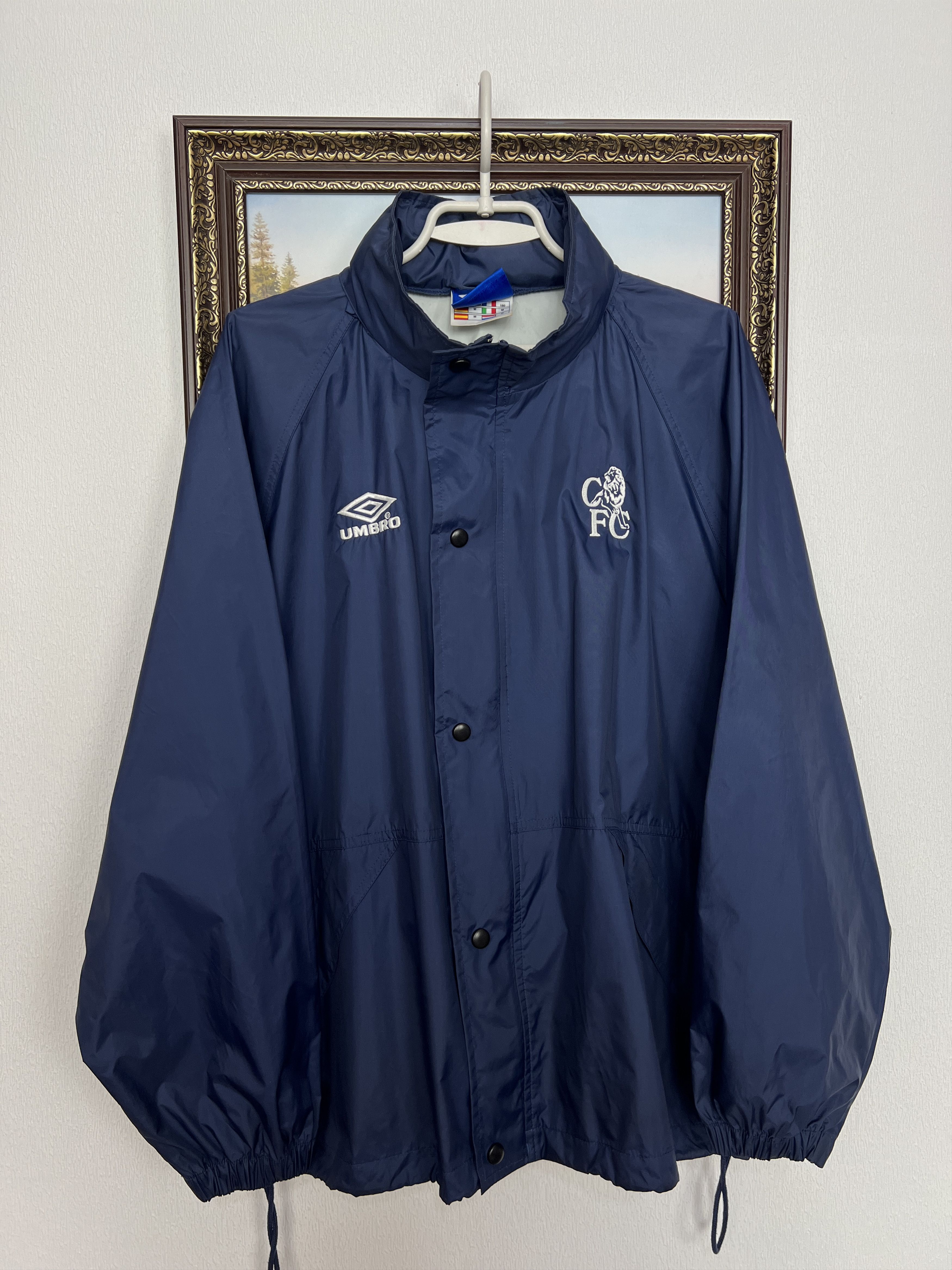 Umbro Chelsea Football Jacket Soccer Windbreaker Hooded Rain Size US M / EU 48-50 / 2 - 1 Thumbnail