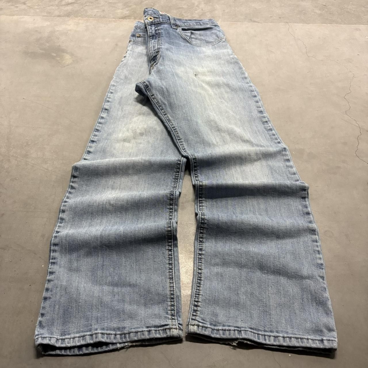 Vintage Crazy Vintage Y2K/2000s Baggy Skater Streetwear Light Blue Wash Denim Jeans! Size US 34 / EU 50 - 3 Thumbnail