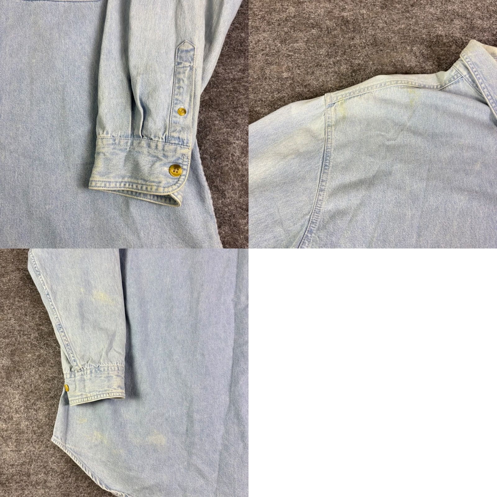 Lee VINTAGE Lee Sport Pittsburgh Steelers Denim Button Up Shirt XL Light Wash NFL 90s Mens Button-Up Collared Blue Steelers Casual Sports Retro Size US XXL / EU 58 / 5 - 8 Thumbnail