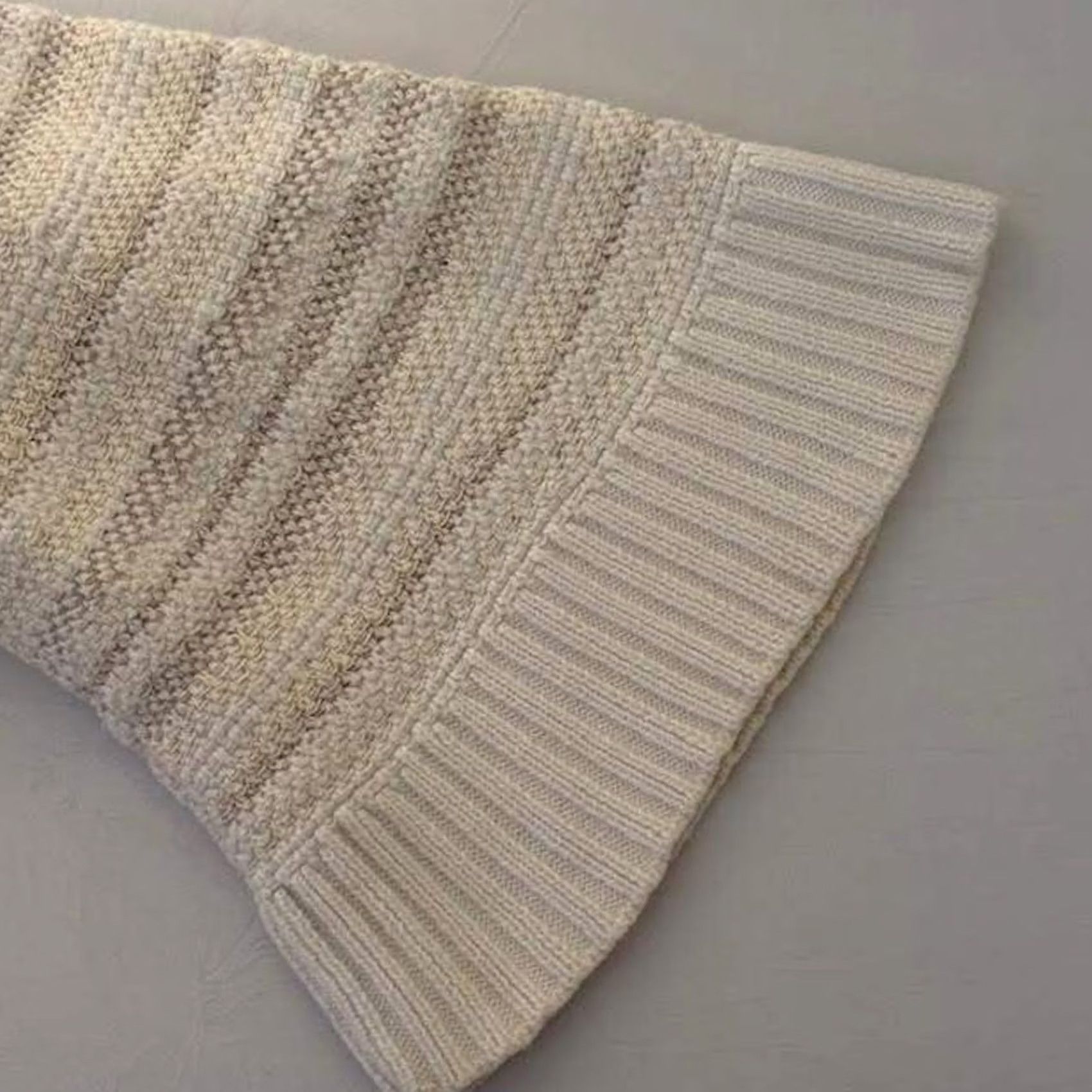 Anthropologie VINTAGE Anthropologie Moth Cream Striped Open Front Cropped Cardigan Sweater Bell Sleeve XS Women Size XS / US 0-2 / IT 36-38 - 5 Thumbnail
