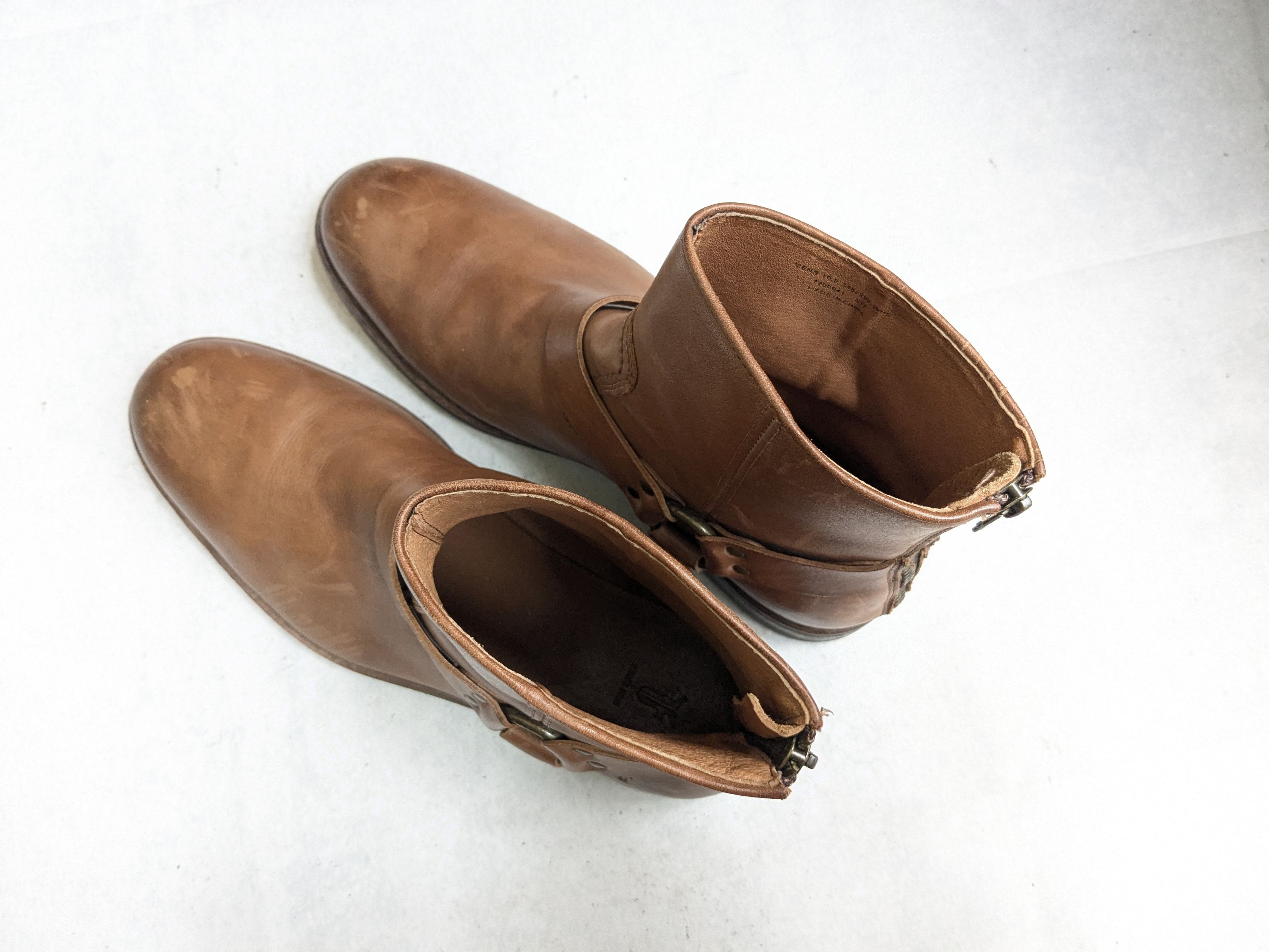 Frye Frye Harness Boots Brown 10.5 Leather Buckle Strap Size US 10.5 / EU 43-44 - 11 Thumbnail
