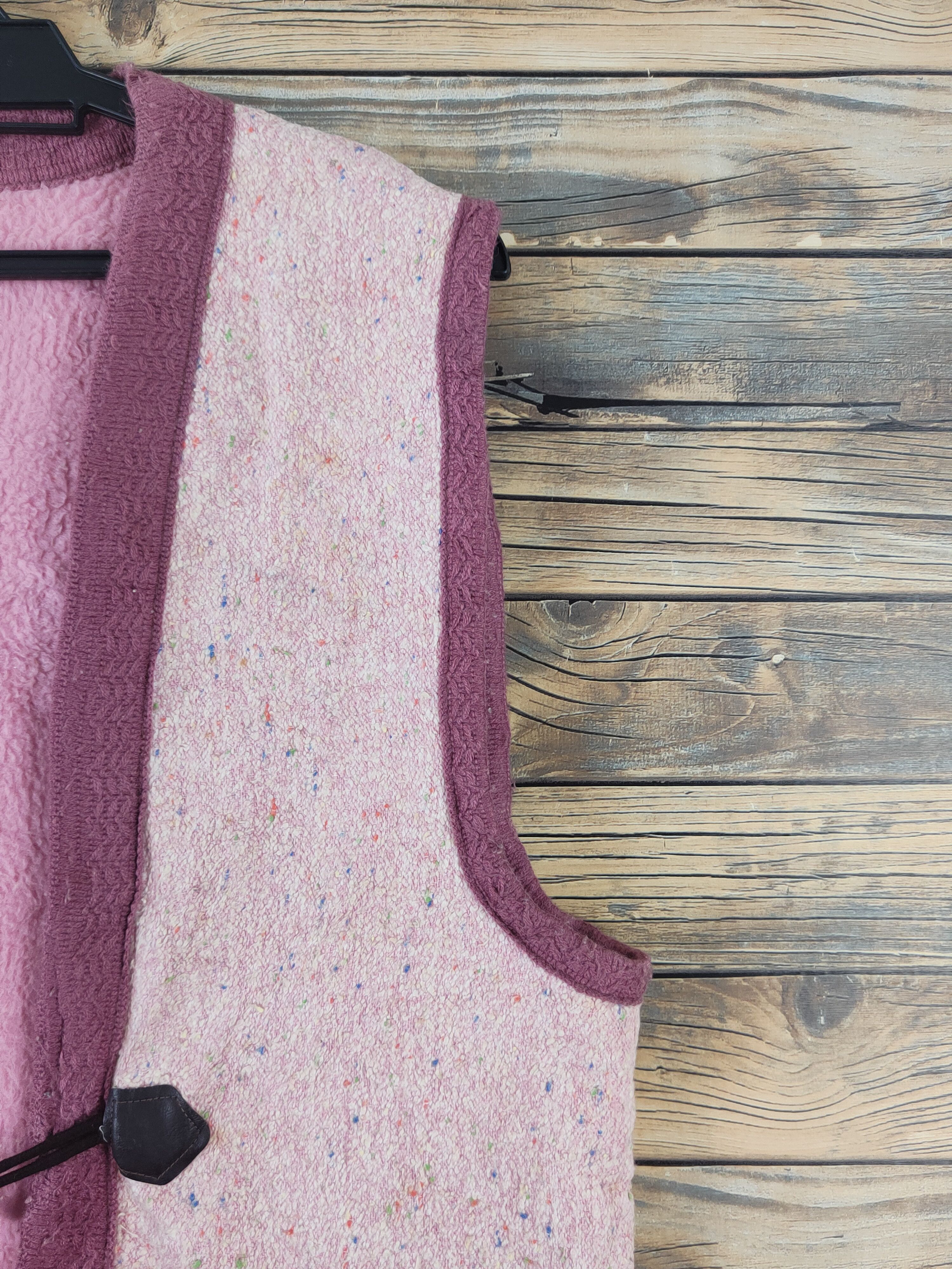 Homespun Knitwear × Japanese Brand × Vintage Japanese Brand Pink Knitwear Toggle Furr Vests Size M / US 6-8 / IT 42-44 - 6 Thumbnail