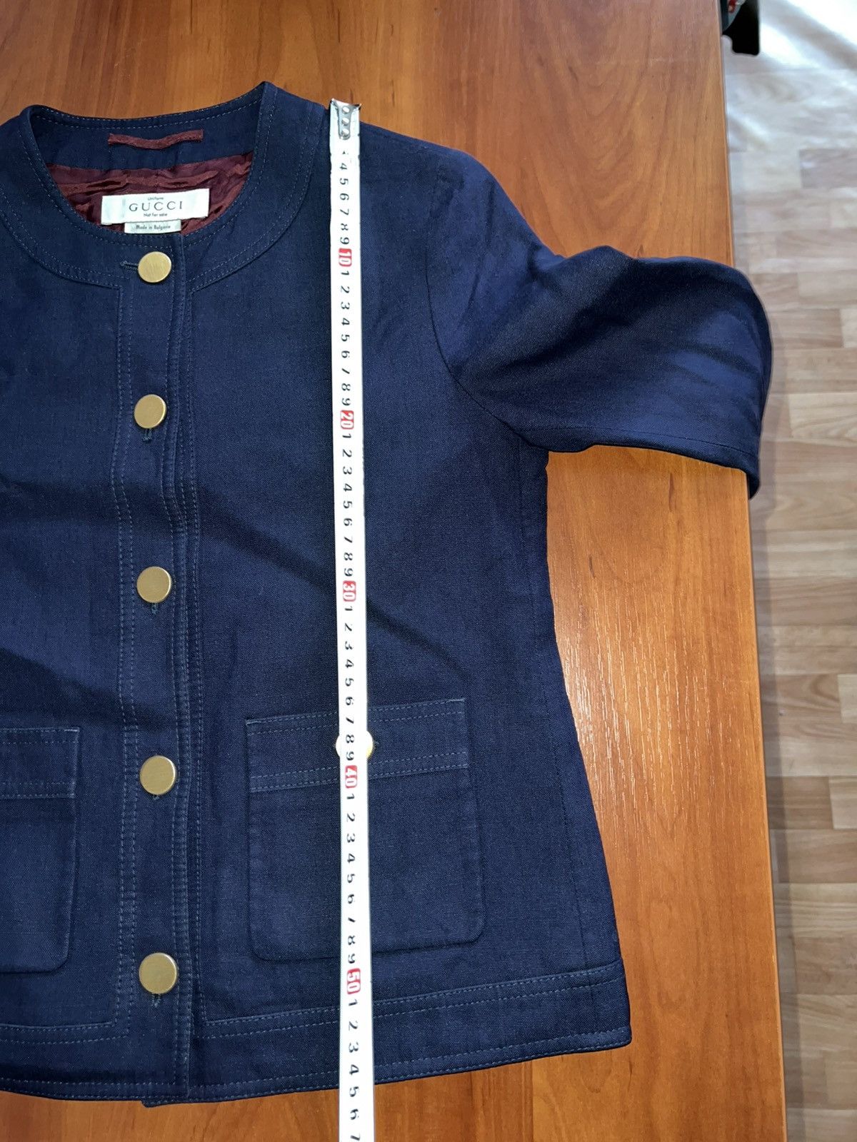 Gucci GUCCI UNIFORM WOMEN GOLD METAL BUTTON NAVY BLAZER JACKET M Size M / US 6-8 / IT 42-44 - 12 Thumbnail