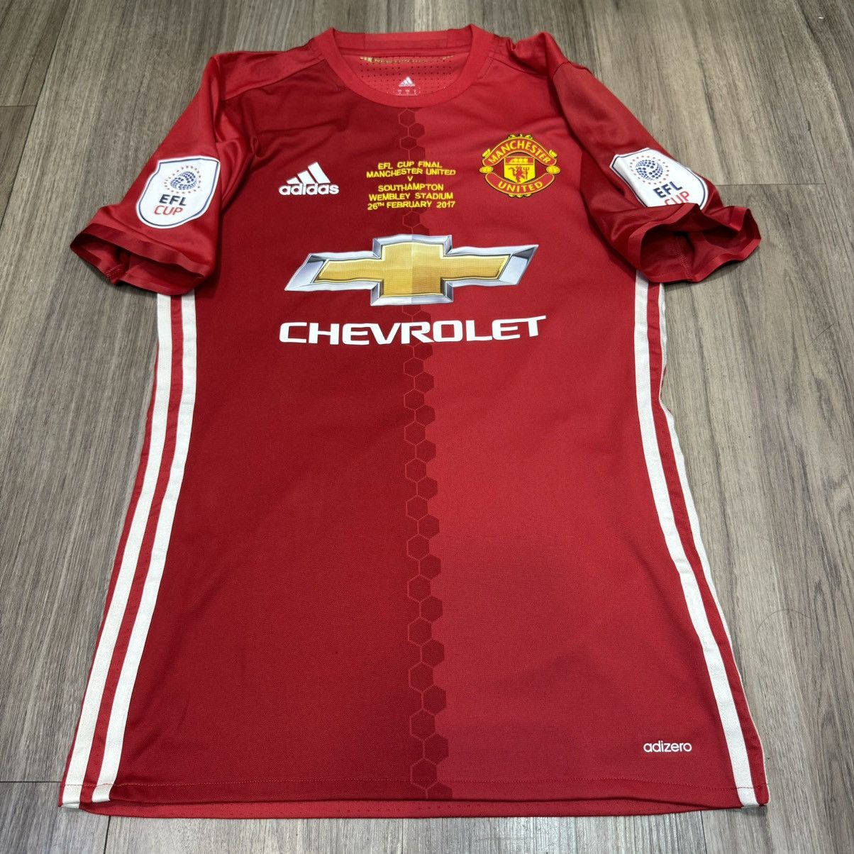 Adidas Manchestee united 2017 EFL cup player issue #9 Ibrahimovic Size US S / EU 44-46 / 1 - 1 Thumbnail