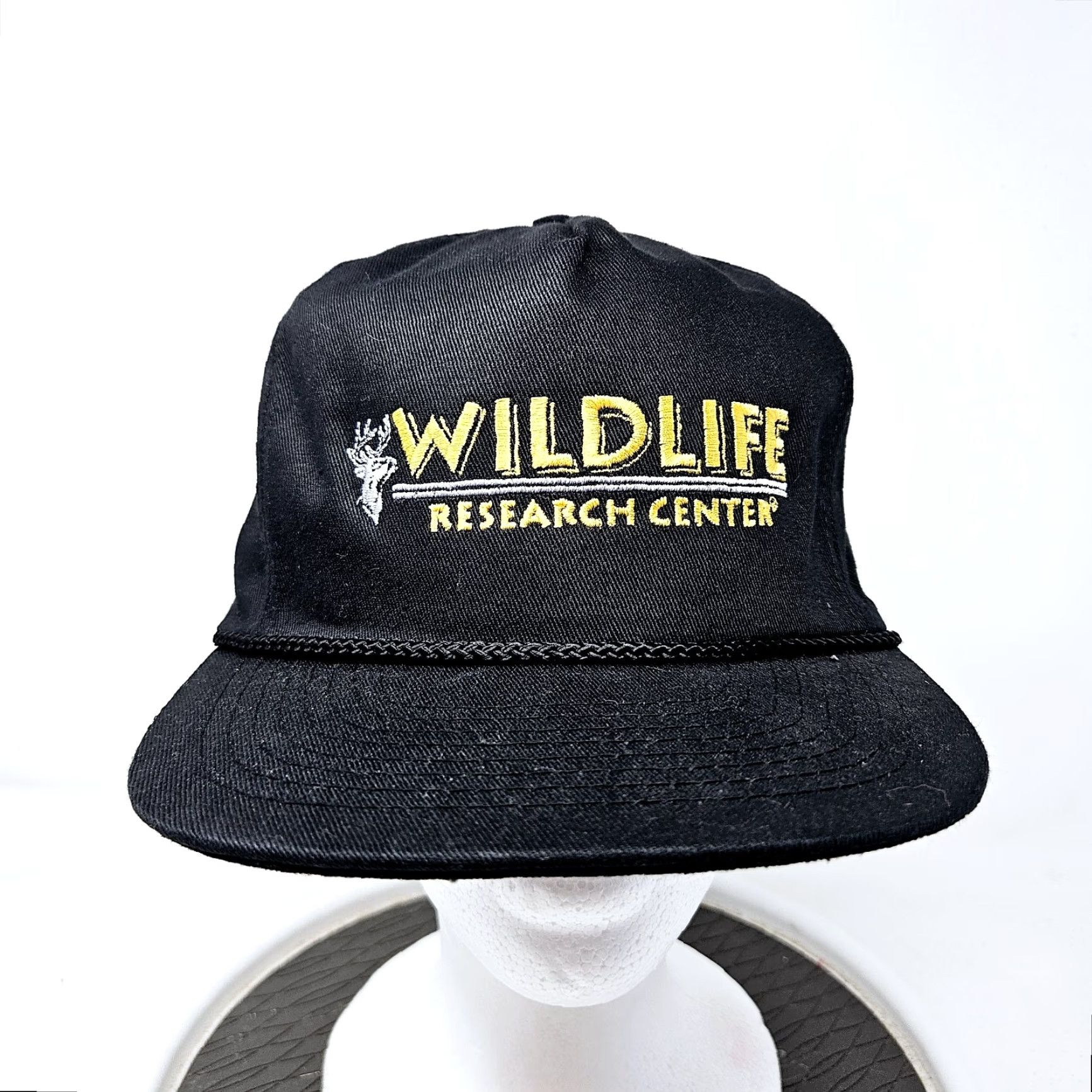 Vintage VINTAGE Wildlife Research Center Embroided 90s Snapback Hat Men One Size Black 90s Outdoor Animals Snapback Used FAST SHIPPING Size ONE SIZE - 2 Thumbnail