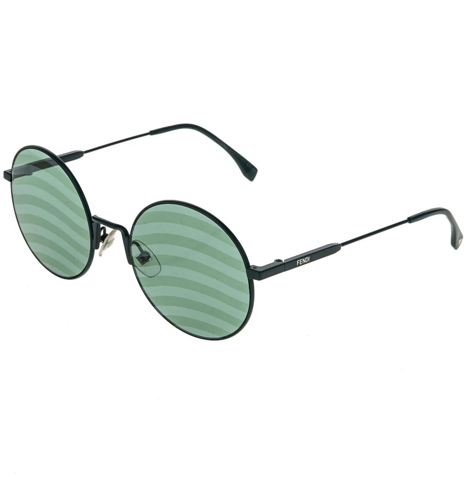 Fendi FENDI FF0248S 0248 Waves Green Mirrored Metal Sunglasses Size ONE SIZE - 7 Thumbnail