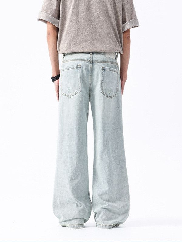 Japanese Brand Men's distressed A-line wide-leg jeans Size US 32 / EU 48 - 5 Thumbnail