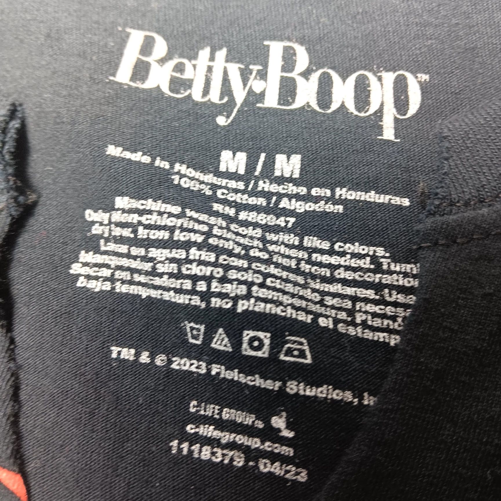 Born Betty Boop Born To Rule T Shirt M Black Cropped Bleach Dyed Motorcycle Biker Women Fleisher Studios Size M / US 6-8 / IT 42-44 - 5 Thumbnail