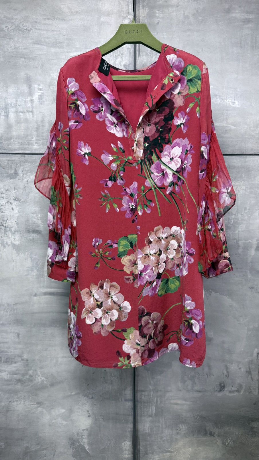 Gucci Floral silk dress L Size L / US 10 / IT 46 - 3 Thumbnail