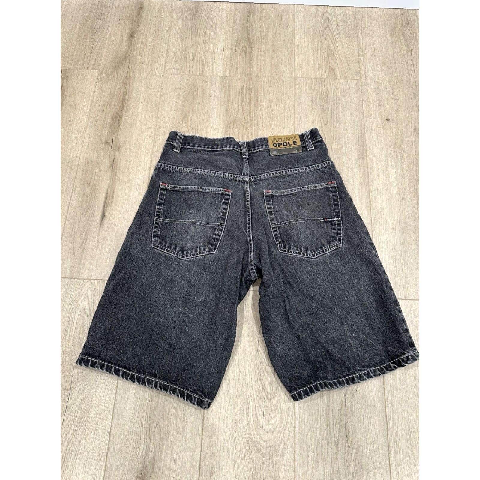 Southpole VINTAGE SouthPole Black Gray Baggy Jeans Shorts 34 Men 5-Pocket Denim Hip Hop 90s Y2K Grunge Belt Loops Cotton Size US 34 / EU 50 - 6 Thumbnail