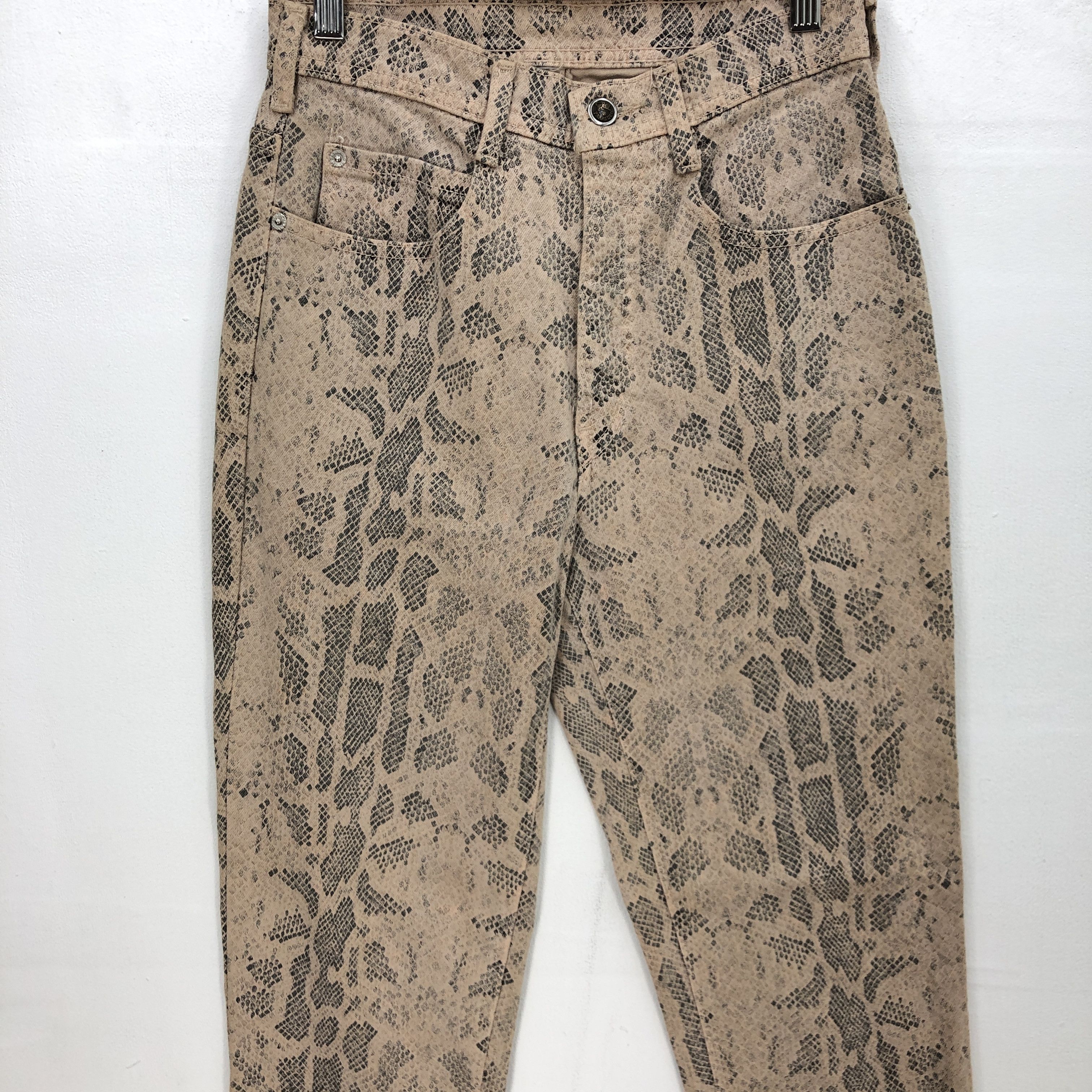 Japanese Brand Vintage Snake Skin Jeans Canadian Snake Skin Denim Pants Size 26" / US 2 / IT 38 - 3 Thumbnail