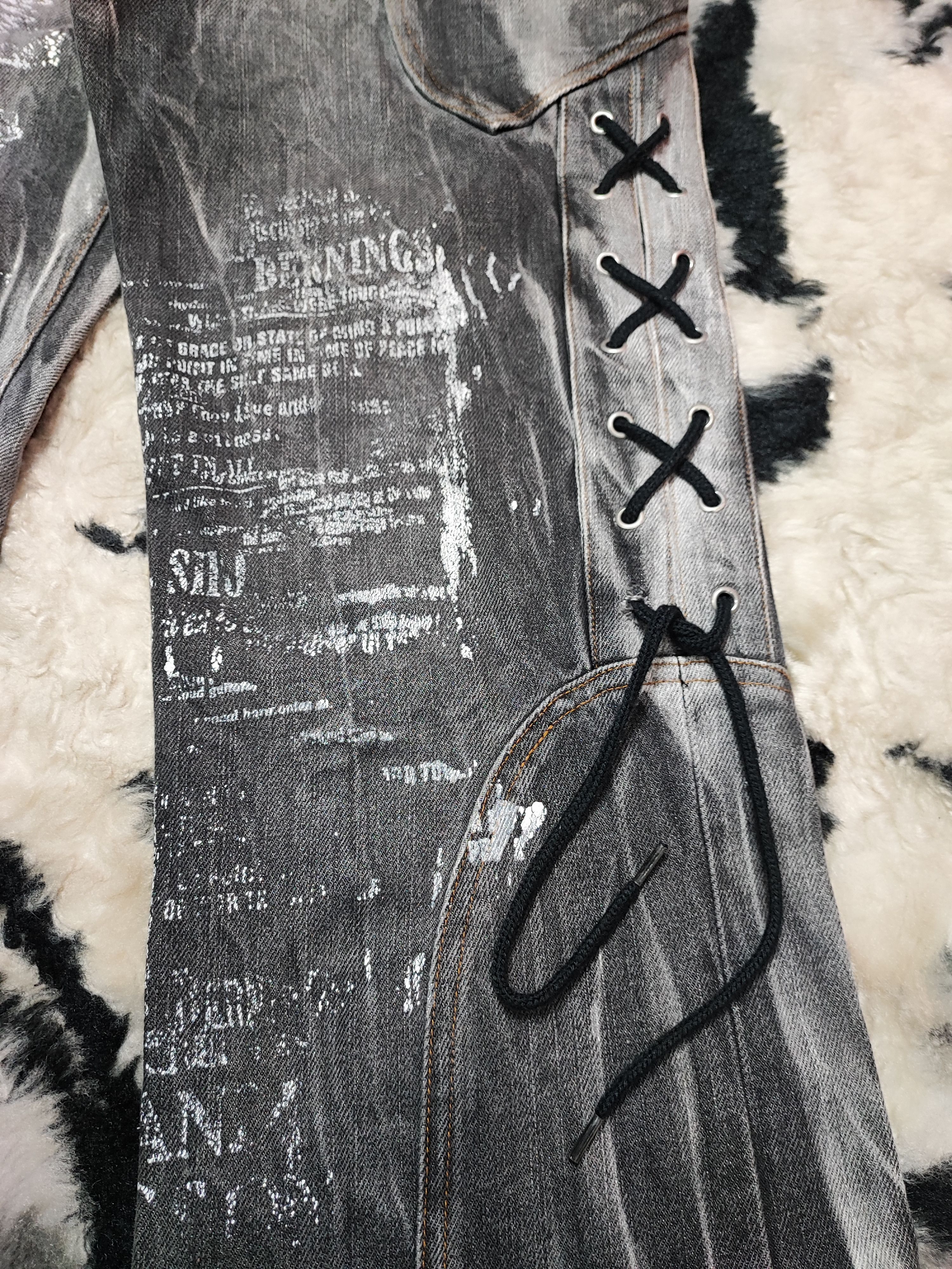 Undercover Berning Sho Bondage Punk Laced Denim Flares Size US 30 / EU 46 - 10 Thumbnail