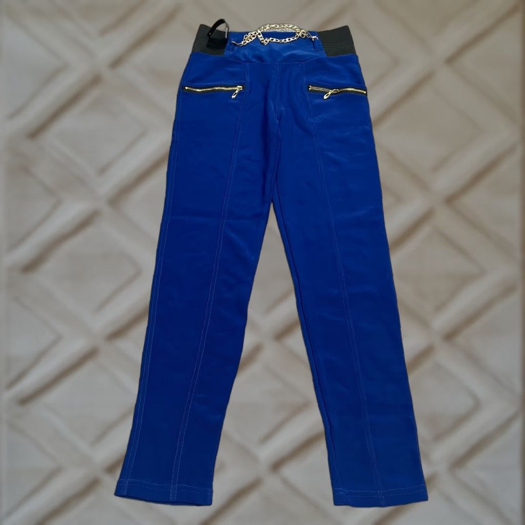 Vintage C-Mode Ankle Pants Womens 26x27 Blue High Rise Pull On NWT Stretch Knit 26 in Waist Regular Leg Style: Tapered Size 26" / US 2 / IT 38 - 1 Thumbnail