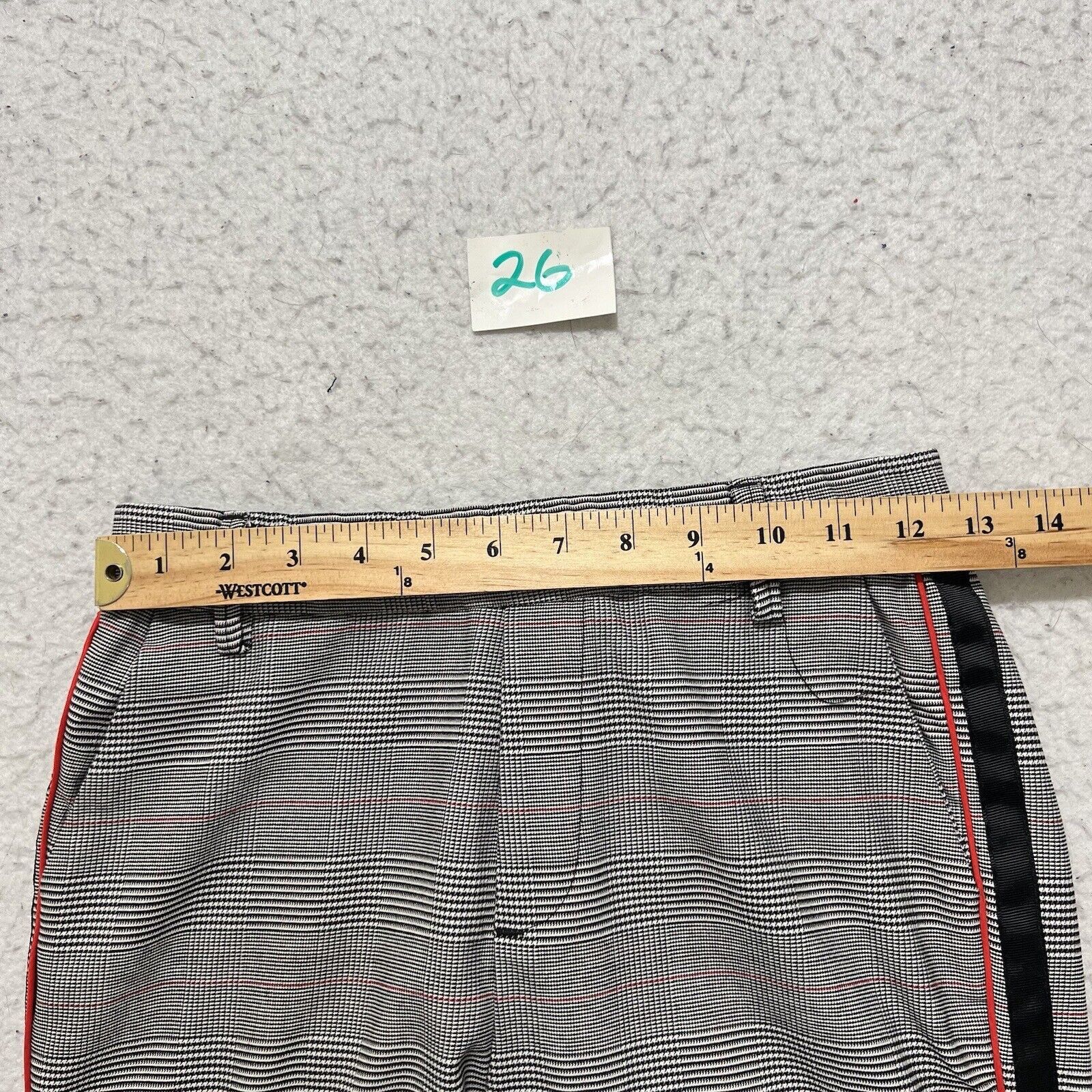 Zara Zara Collection XS High Rise Capri Houndstooth Black Pants Size 26" / US 2 / IT 38 - 8 Thumbnail