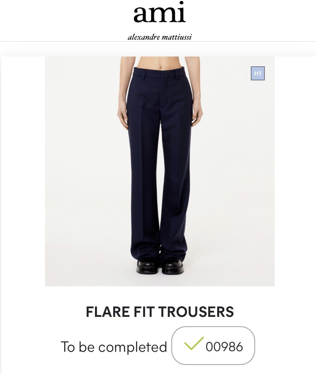 AMI AMI FLARE FIT WOOL TROUSER Size 30" / US 8 / IT 44 - 2 Thumbnail