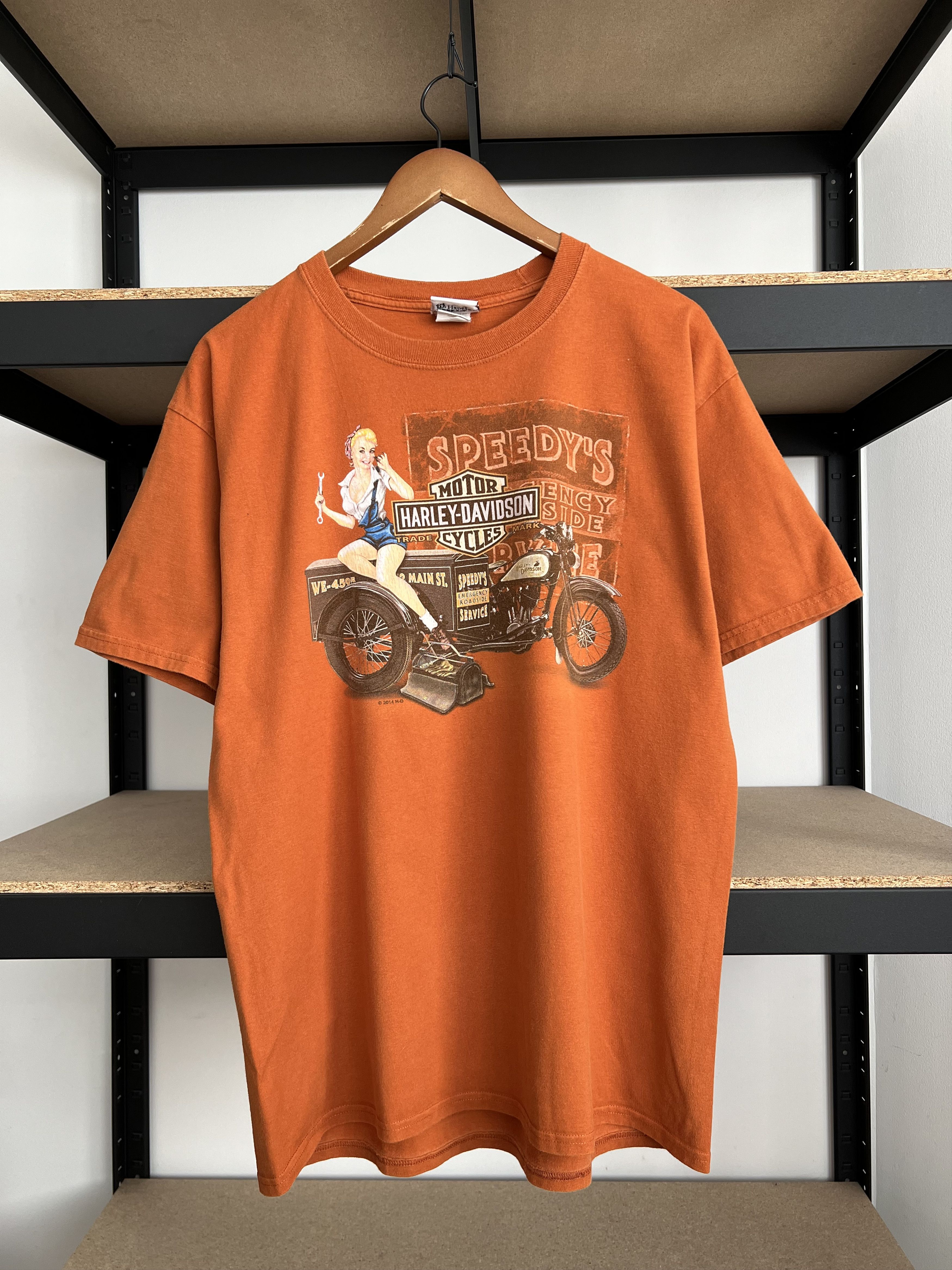 Harley Davidson Vintage 2014 Harley Davidson Sexy Girl Switzerland T-shirt Size US L / EU 52-54 / 3 - 1 Thumbnail