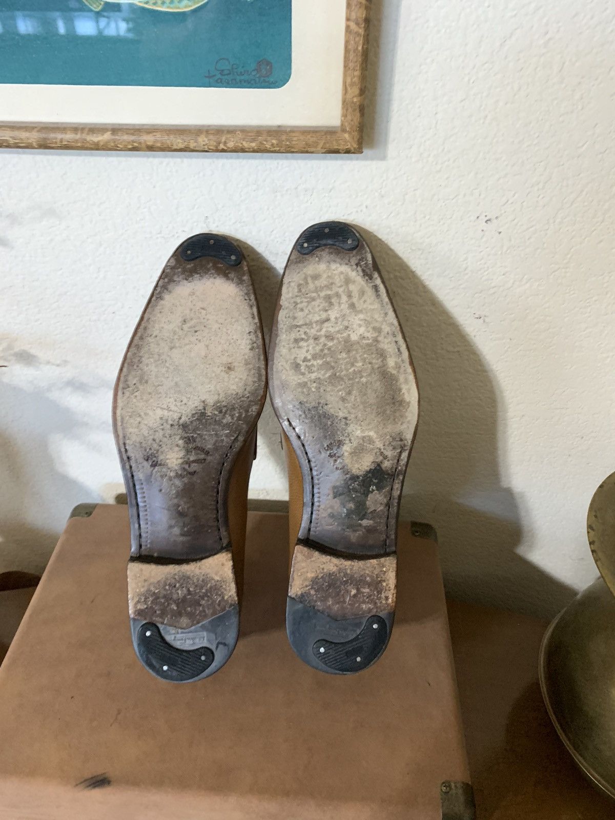 Salvatore Ferragamo Mardok Noce 5484 Pebble Grain calf dress loafers Size US 10 / EU 43 - 11 Thumbnail