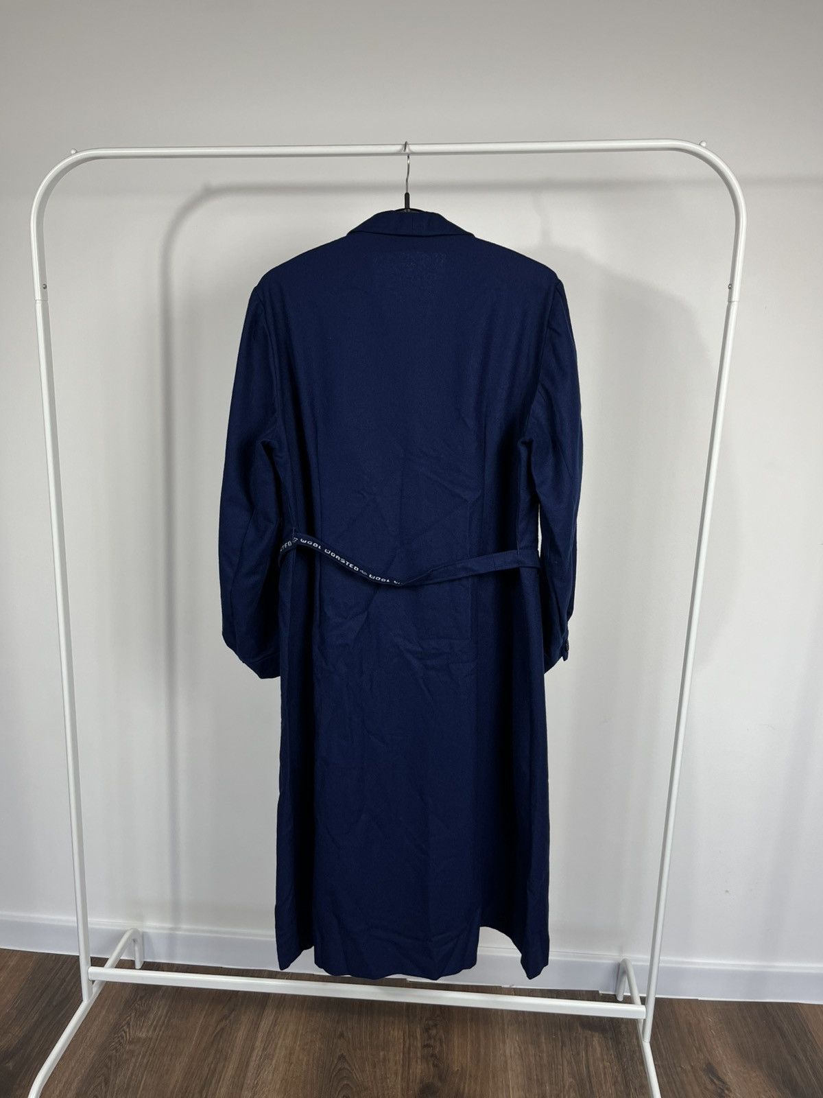 Other Vintage Blue Wool Worsted Robe Housecoat Dressing Gown Size US S / EU 44-46 / 1 - 11 Thumbnail