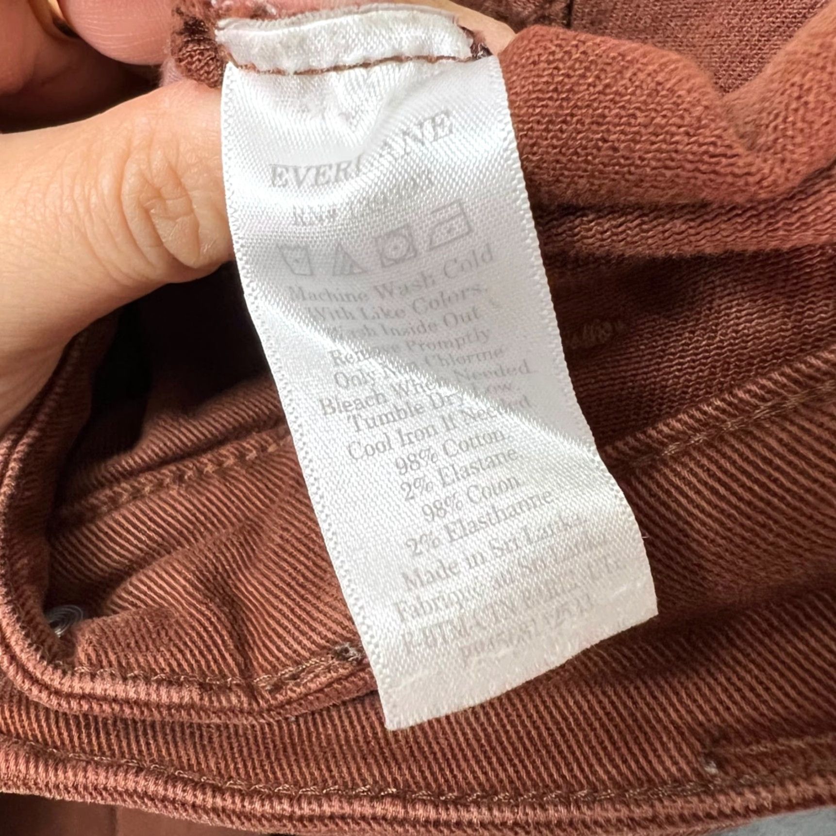 Everlane Everlane Womens 00 Rust Brown High-Waisted Barrel Leg Tapered Pants Size 24" / US 00 / IT 34 - 4 Thumbnail