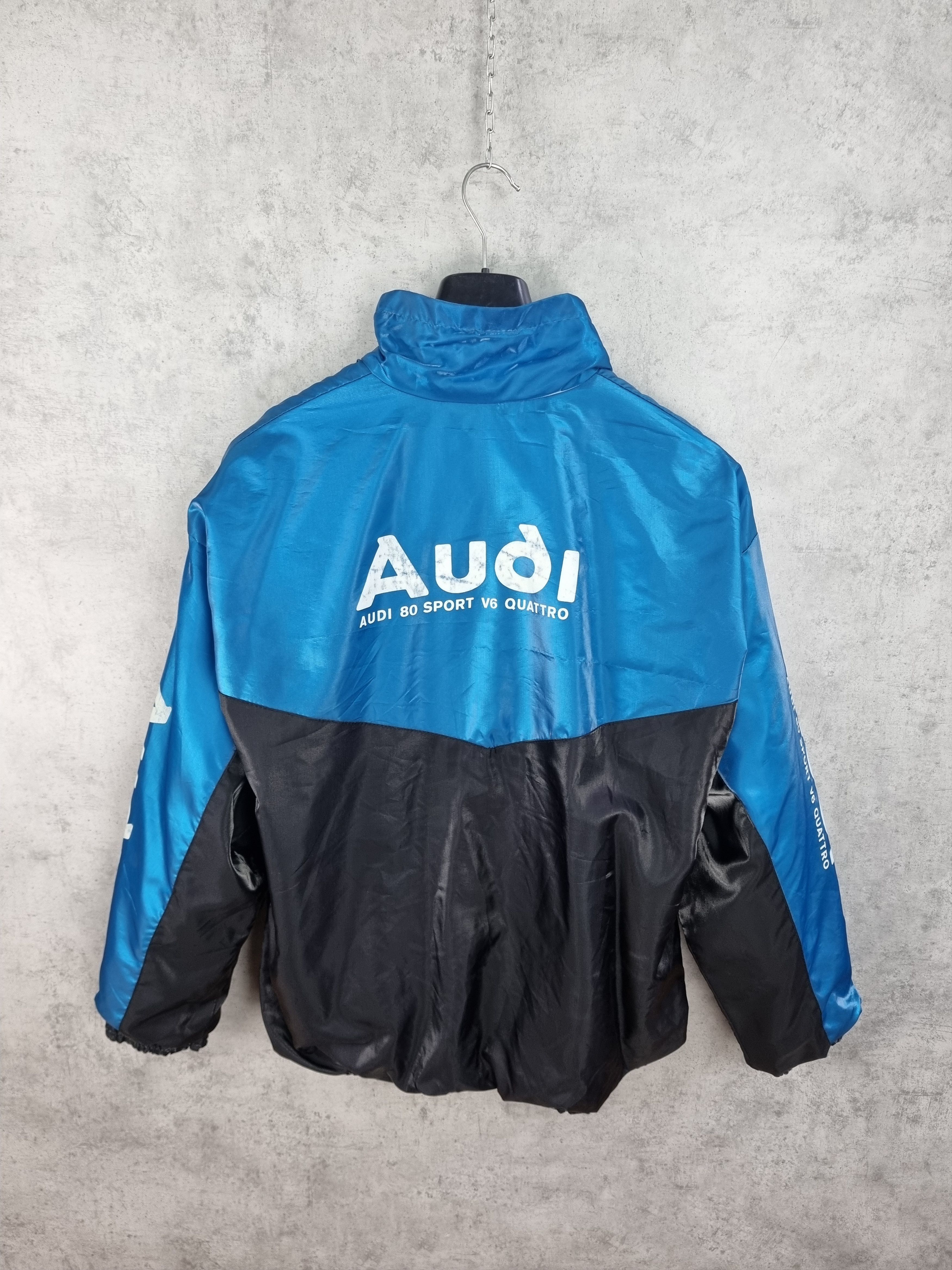 Audi × Vintage 80 Audi Sport V6 Quatro Nylon Vintage Moto Jacket Size US XXL / EU 58 / 5 - 2 Thumbnail