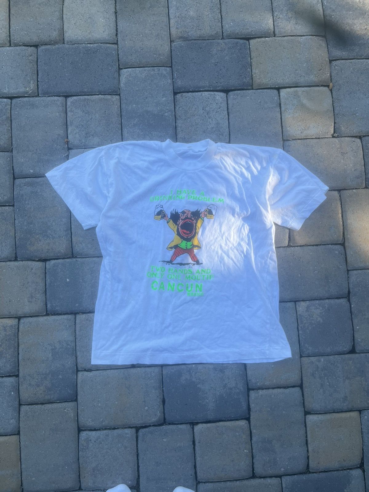 Vintage Vintage 90s Funny Drinking Shirt Size US M / EU 48-50 / 2 - 1 Thumbnail