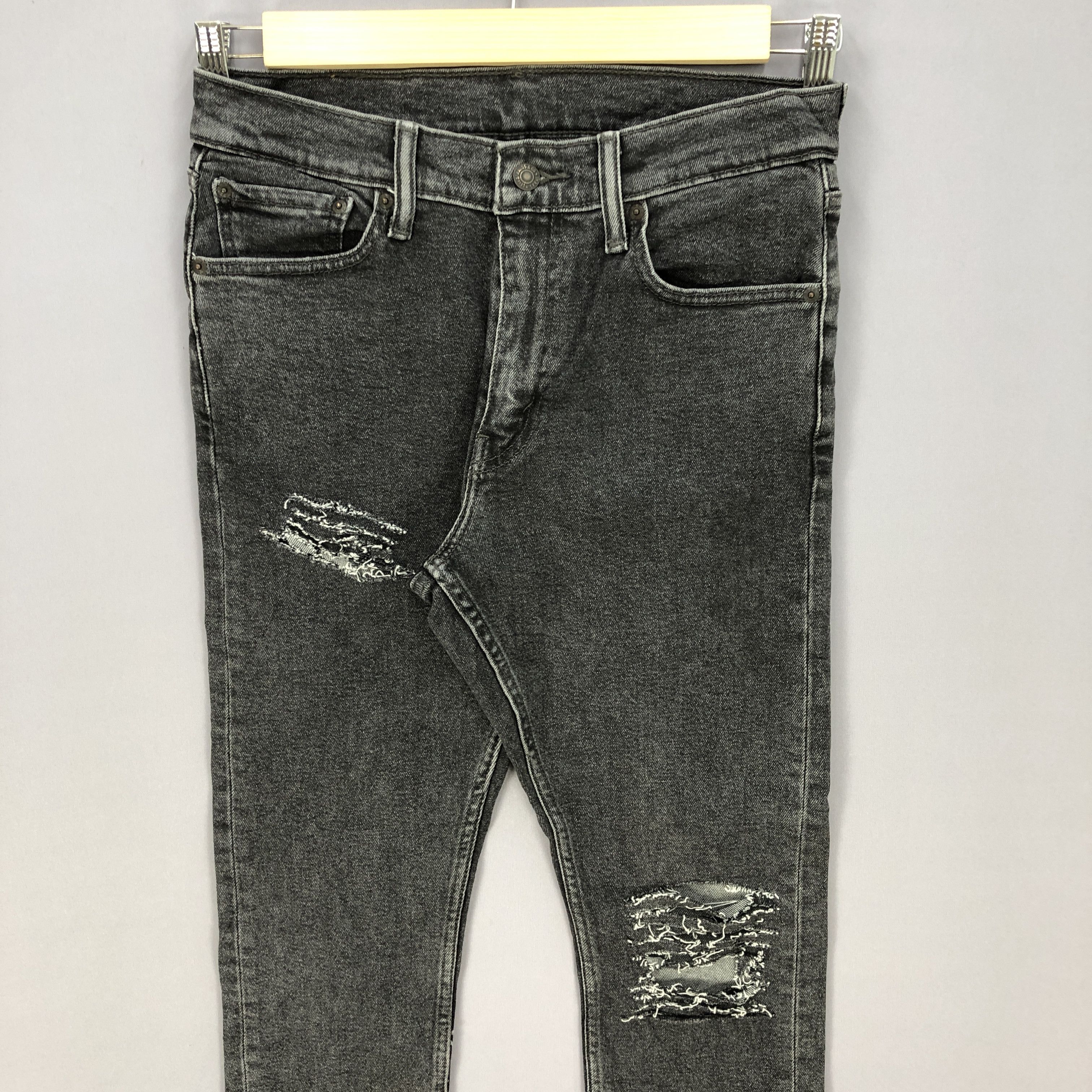 Levi's LVC Y2K Levis 505 Faded Black Jeans Levi's Distressed Denim Size US 32 / EU 48 - 3 Thumbnail