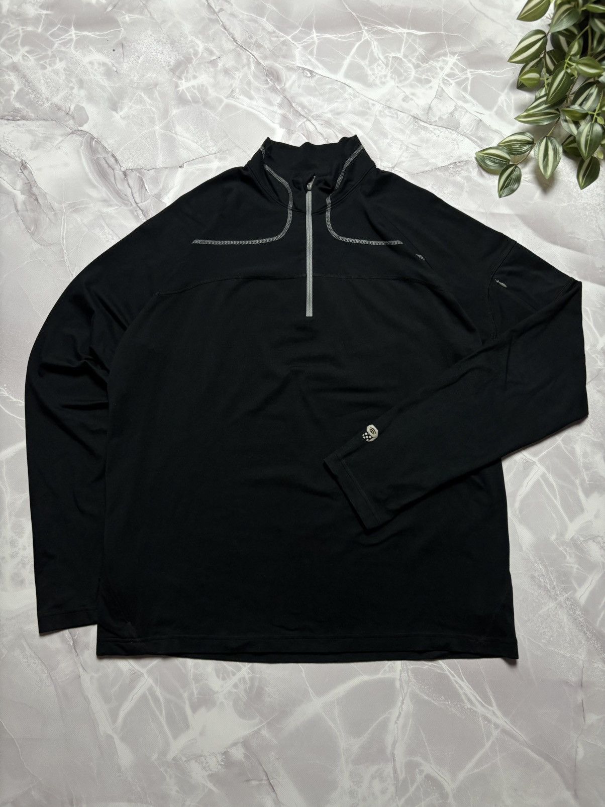 Mountain Hardwear Mountain Hardwear Half-Zip Mid-Layer Black Mens XL Size US XL / EU 56 / 4 - 1 Thumbnail