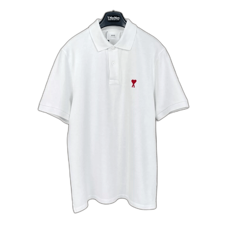 AMI Ami Embroidered Heart Short Sleeve Polo Size US M / EU 48-50 / 2 - 1 Thumbnail