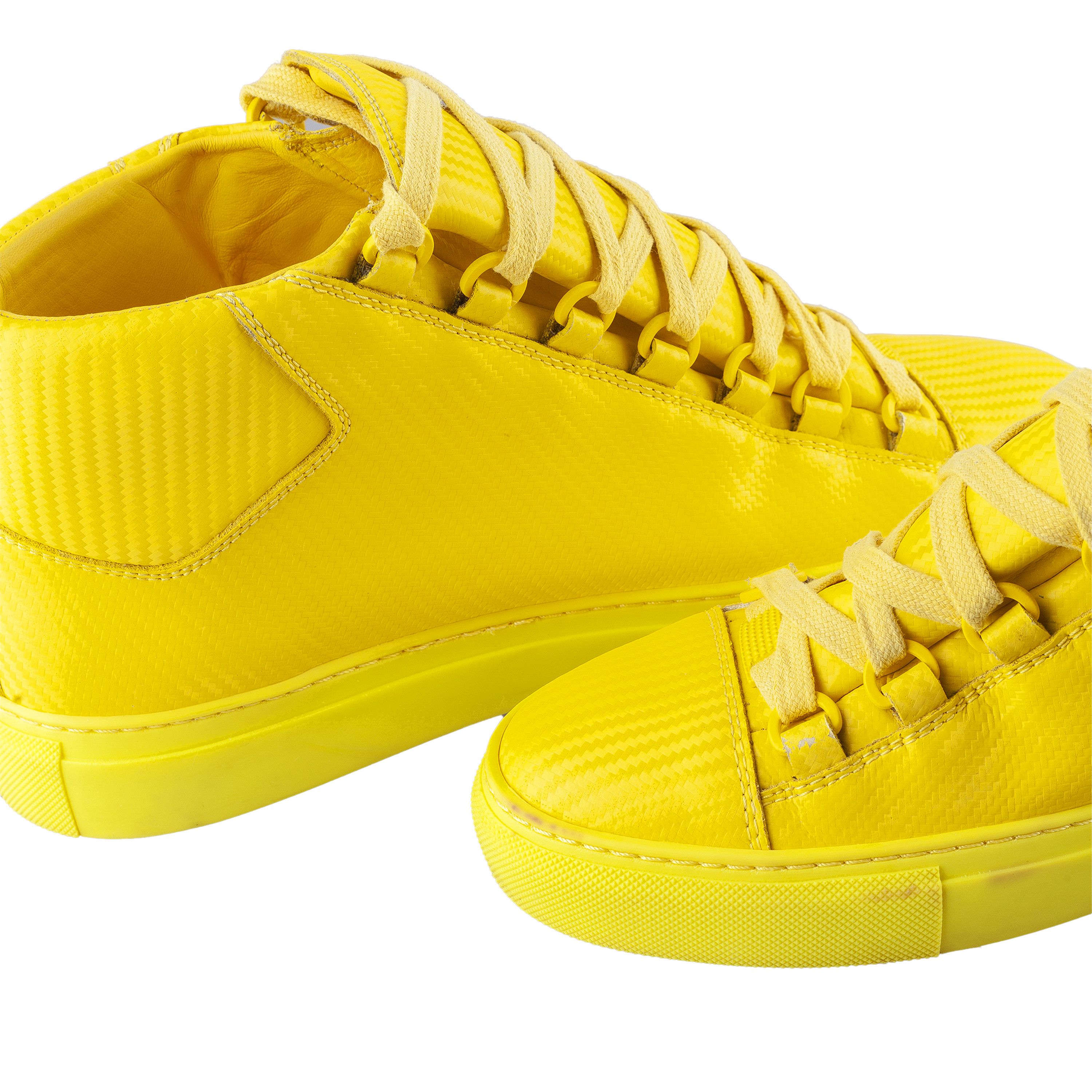 Balenciaga Balenciaga Arena Low Yellow Leather Shoes (40 IT/ 41 EU) Size US 7.5 / EU 40-41 - 9 Thumbnail