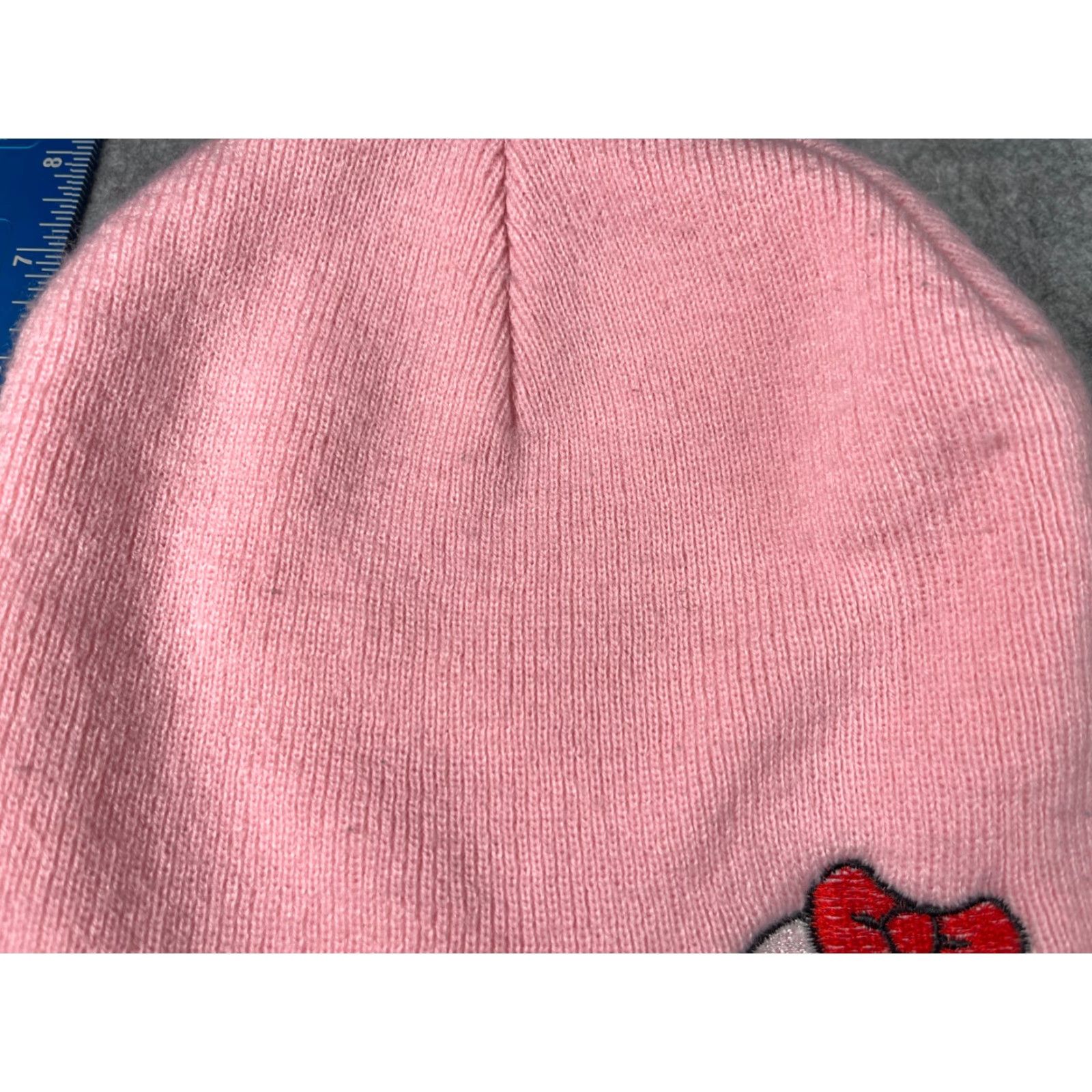 Pinko Pink Knit Skull Bow Beanie Toque Women One Size Embroidered Liteweight Knit – 100% Acrylic Ski Hat” Size ONE SIZE - 3 Thumbnail